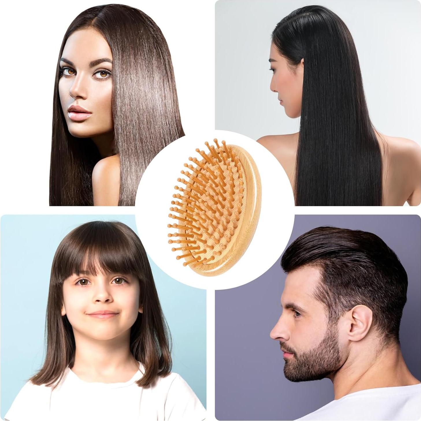 Peine de Masaje de Bambú MOZEAT LENS Antiestático 10.5x6.8cm