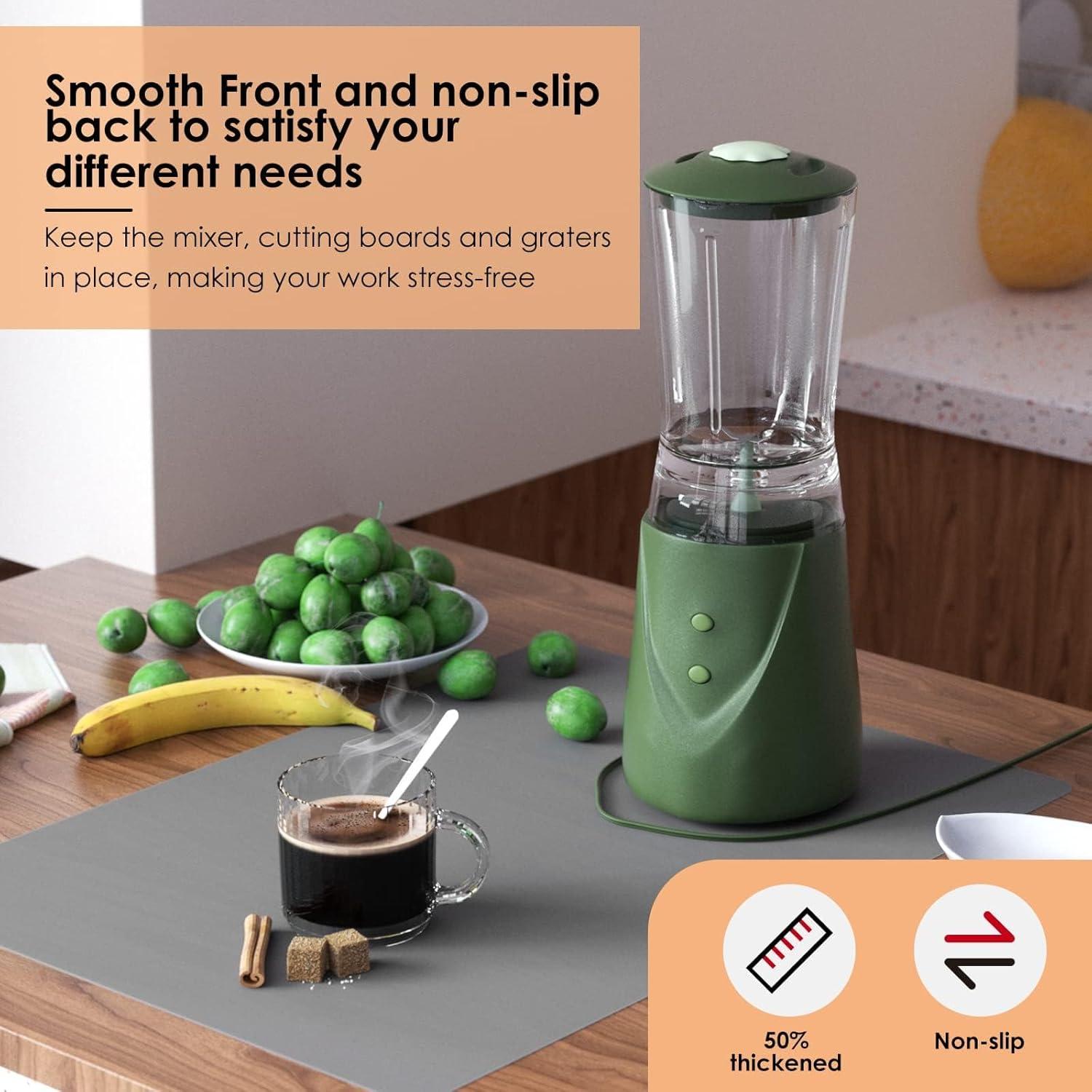 Alfombrilla de Silicona Antideslizante KitchenRaku 60x39.9cm Gris