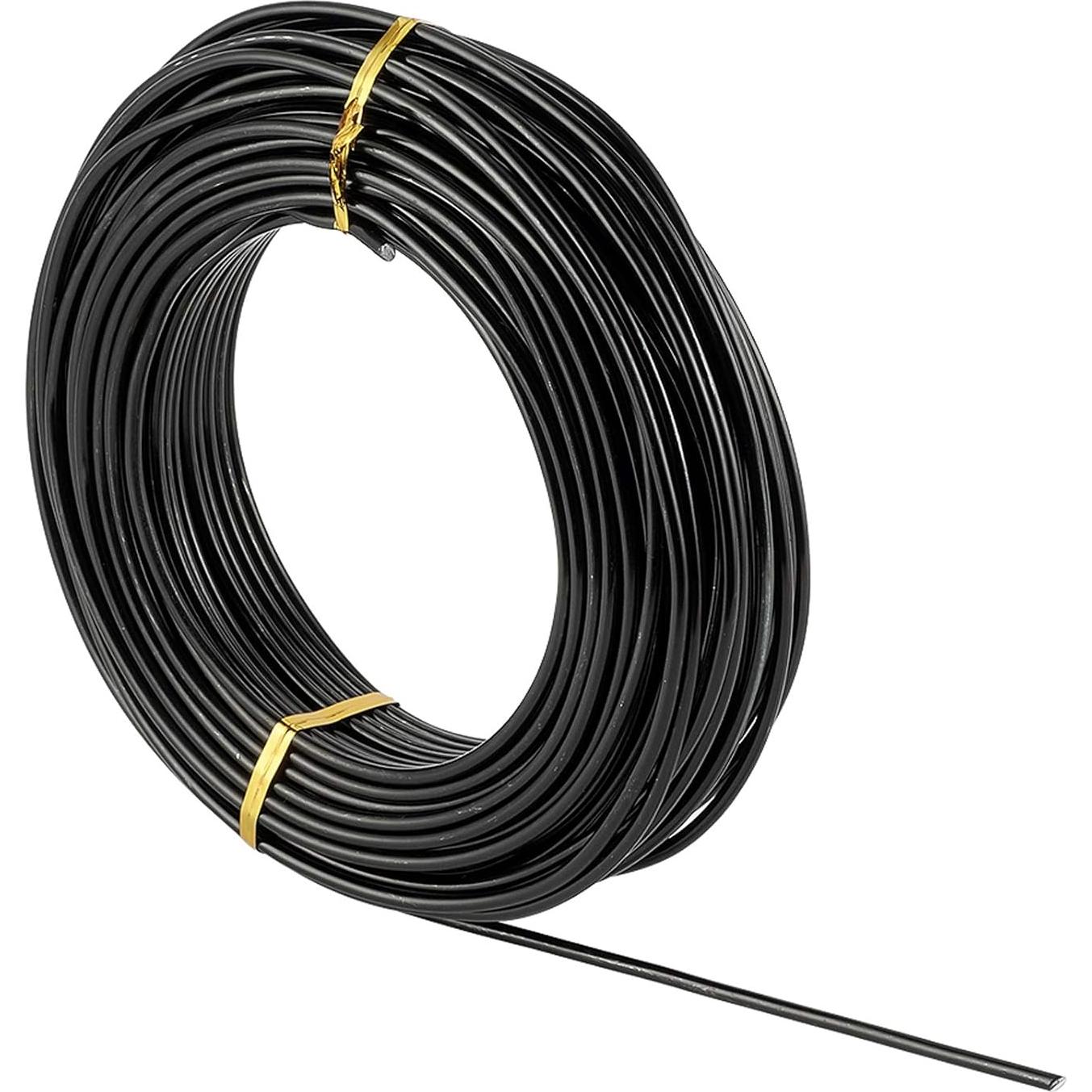 Alambre de Aluminio Negro 25m 3mm Fashewelry para Joyería