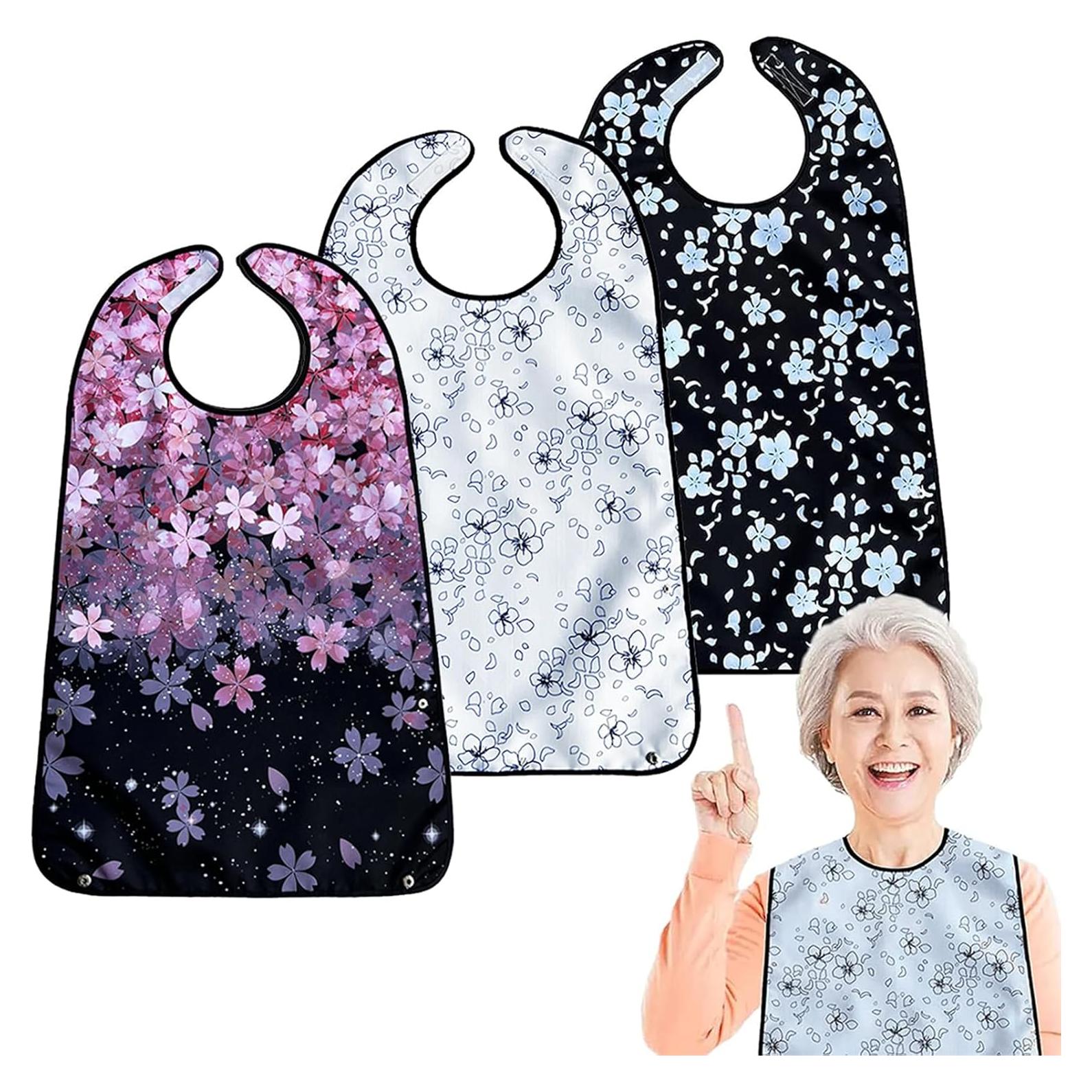 Bibs para Adultos VOPHIA Lavables Impermeables 75x50 cm Azul