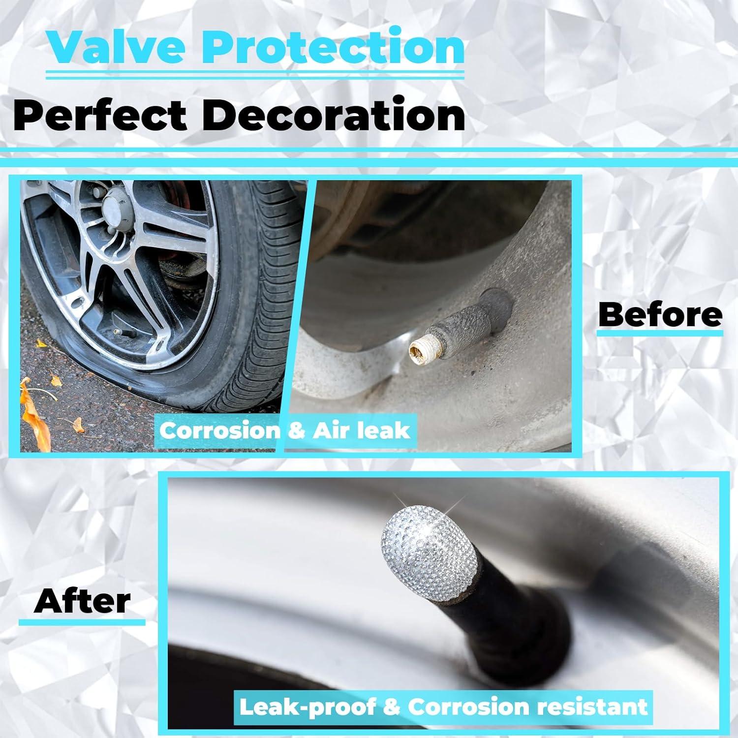 4 Tapones de Válvula de Neumático BFXM Coloridos Resistentes