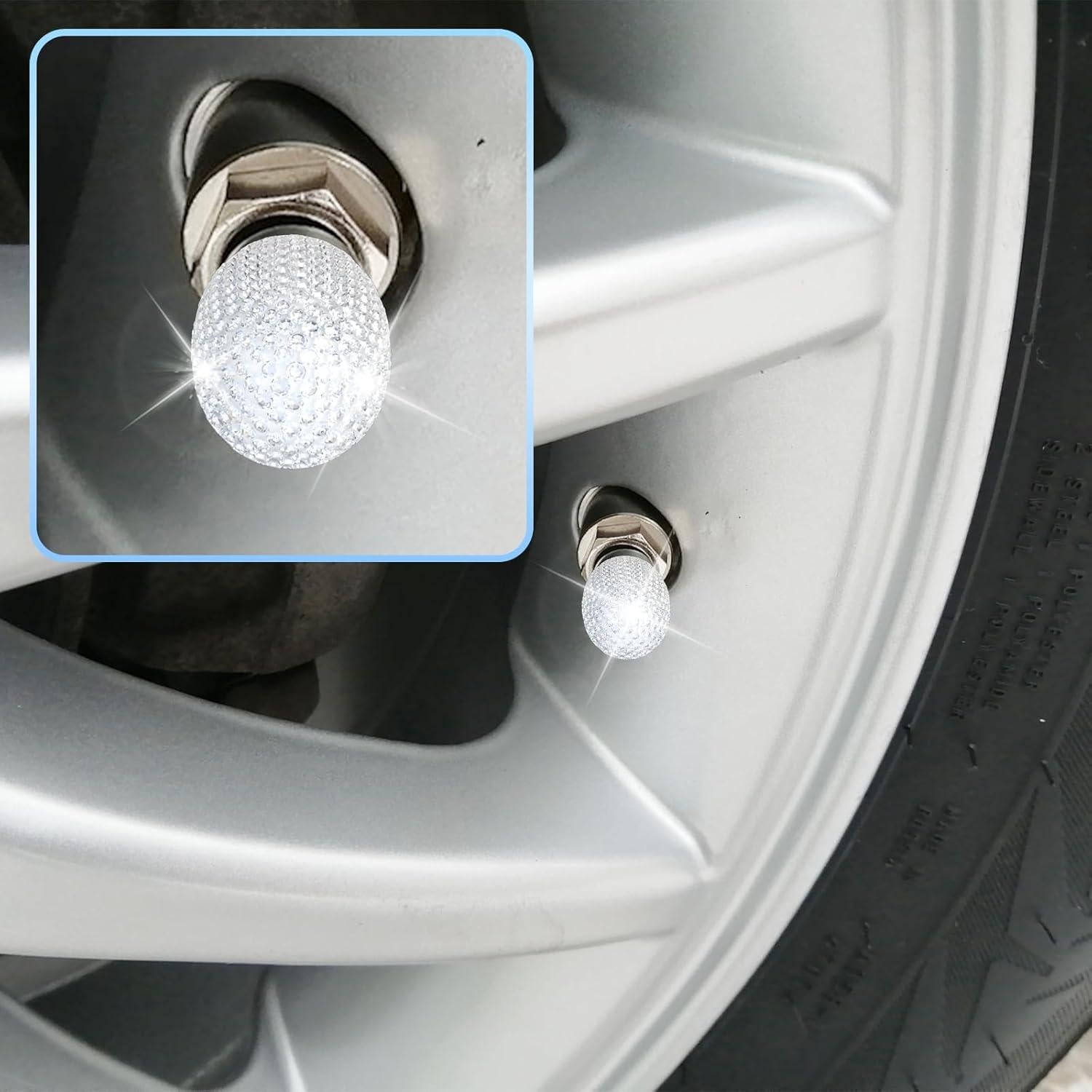 4 Tapones de Válvula de Neumático BFXM Coloridos Resistentes