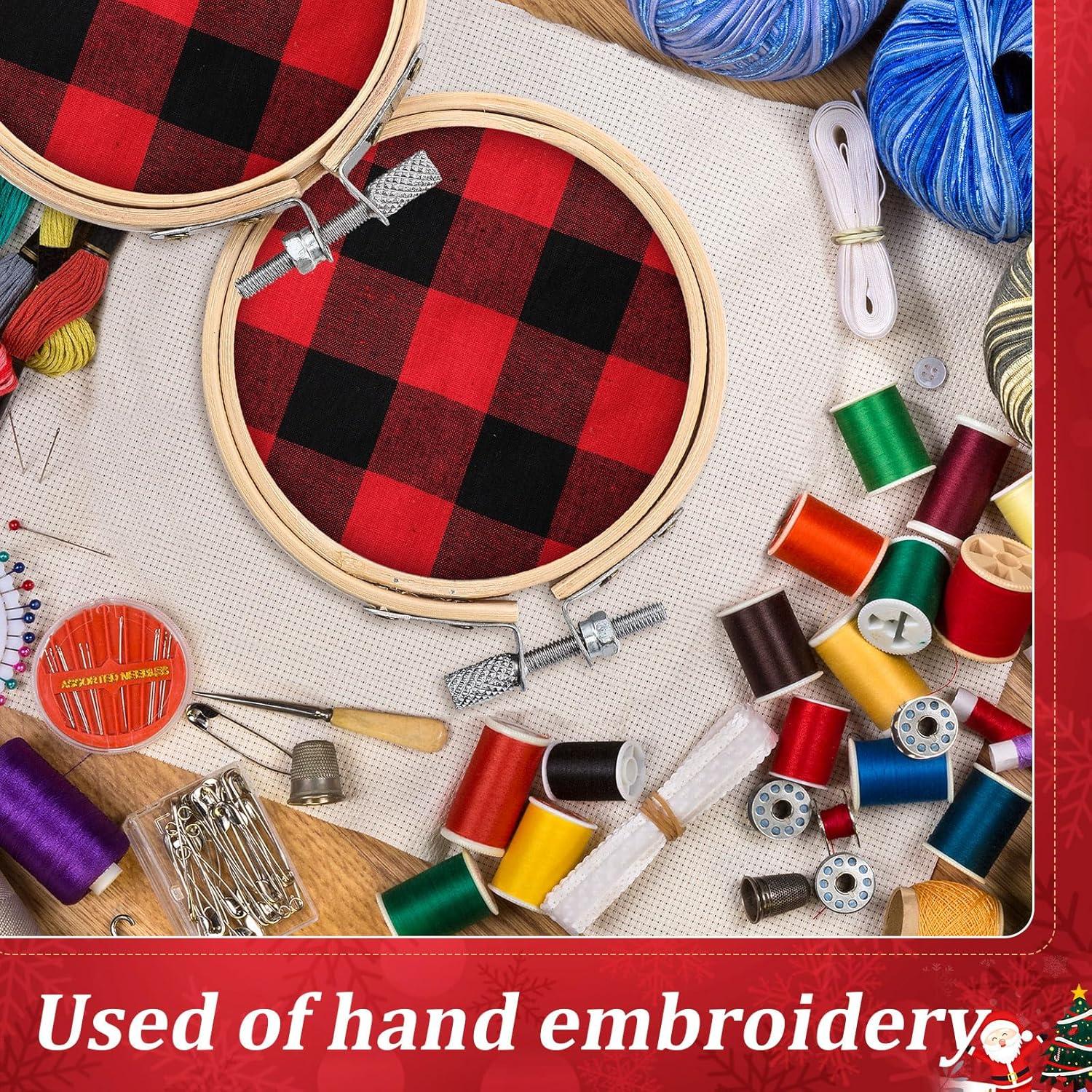 Aros de Bordado de Madera Hoteam - 12 Piezas 7.62 cm