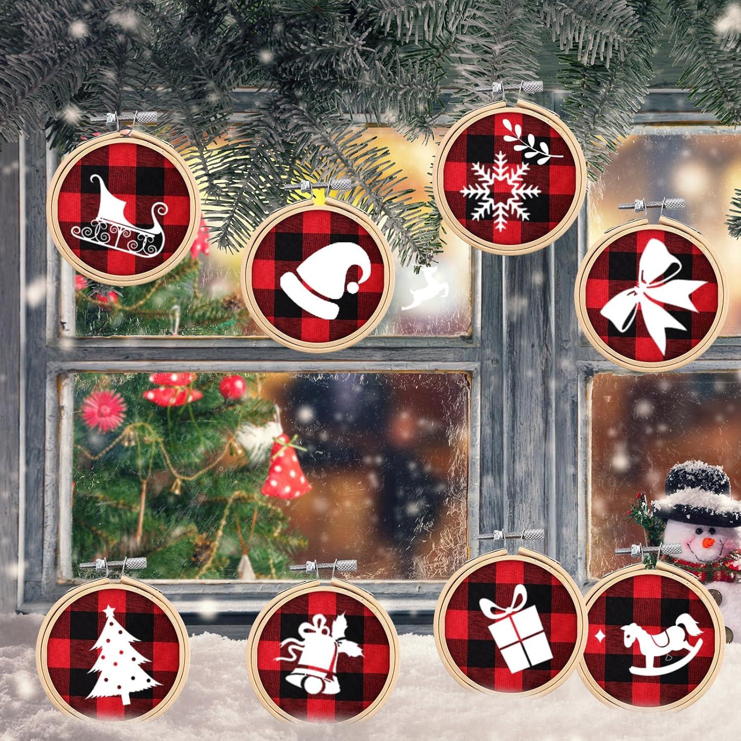 Aros de Bordado de Madera Hoteam - 12 Piezas 7.62 cm