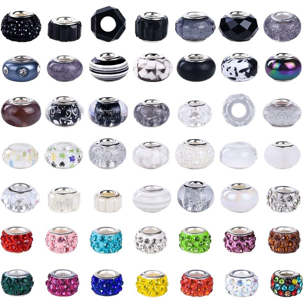 Aipridy Surtido de Perlas Europeas de Gran Agujero 150 Piezas