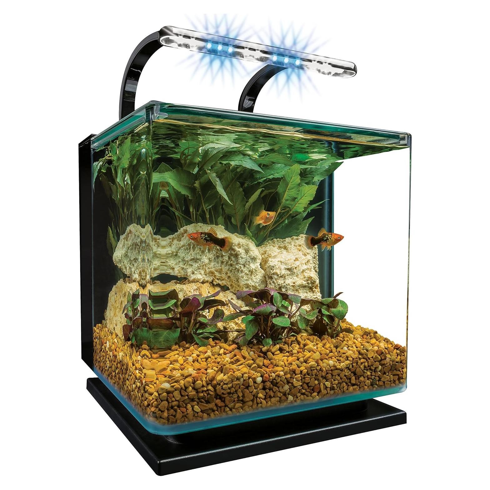 Acuario Marineland Contour 3 de 11.36 L con LED