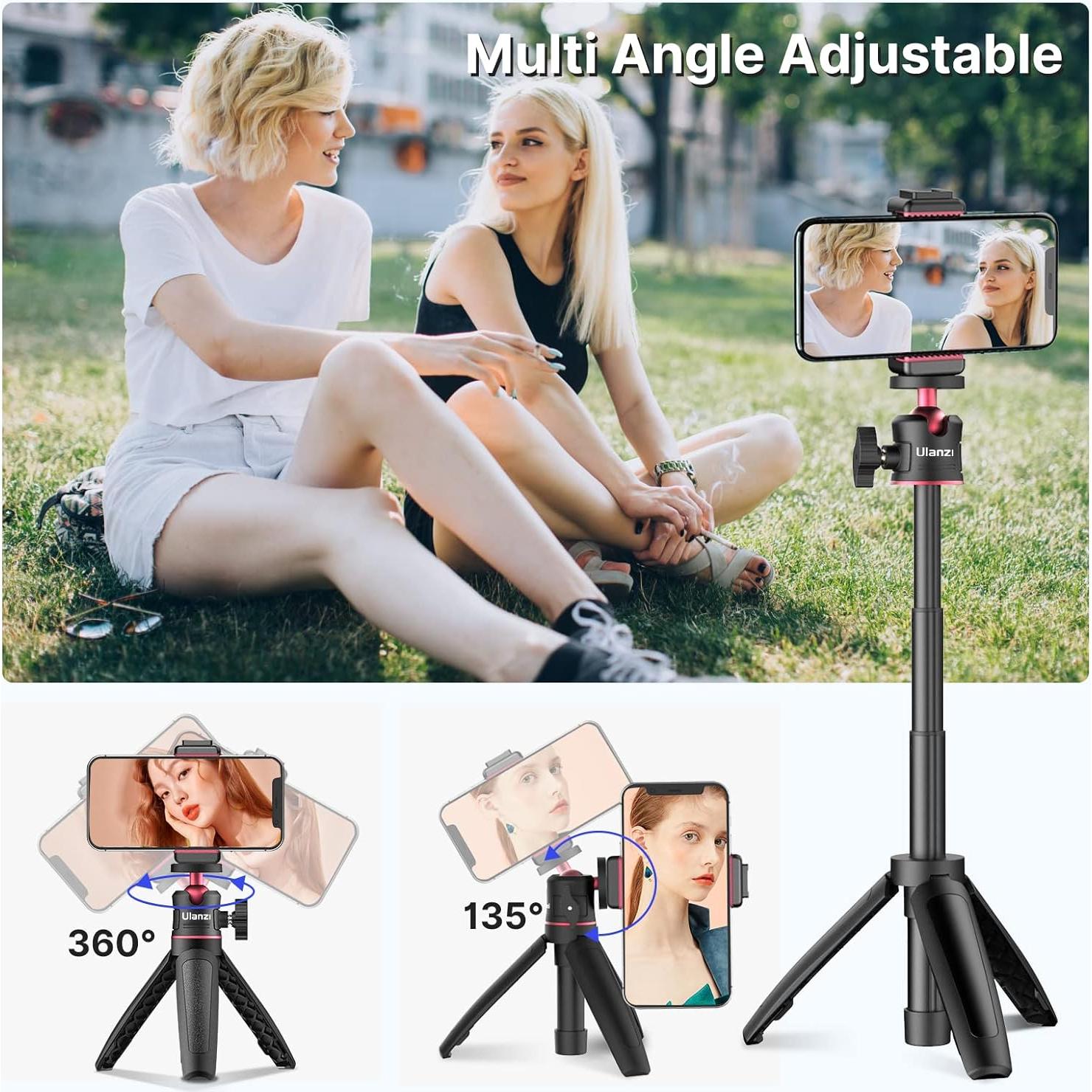 Trípode ULANZI MT-08 con Polo de Extensión y Soporte para Móvil