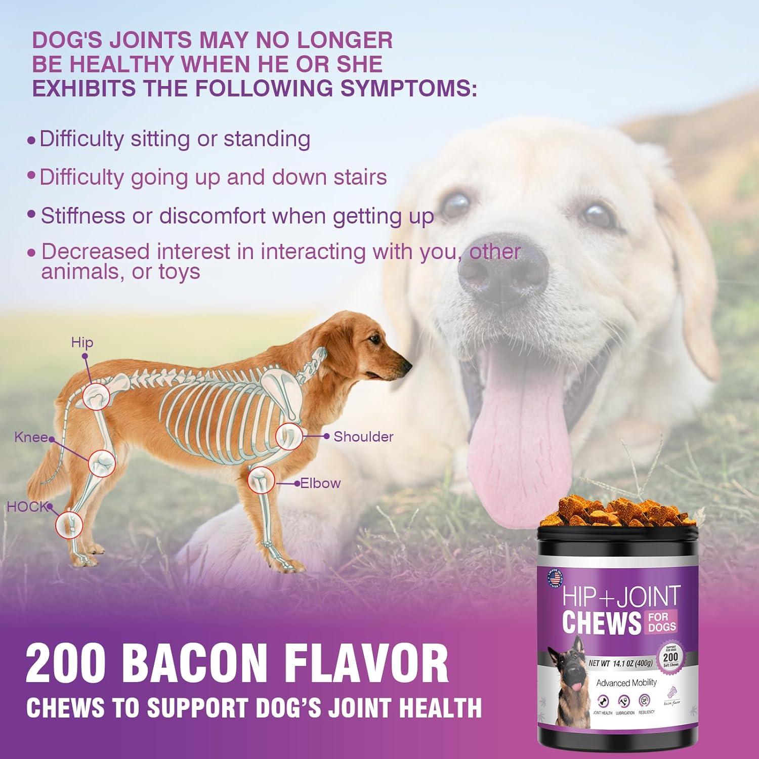 Glucosamina para Perros TTLXRL 200 Cápsulas Sabor Bacon