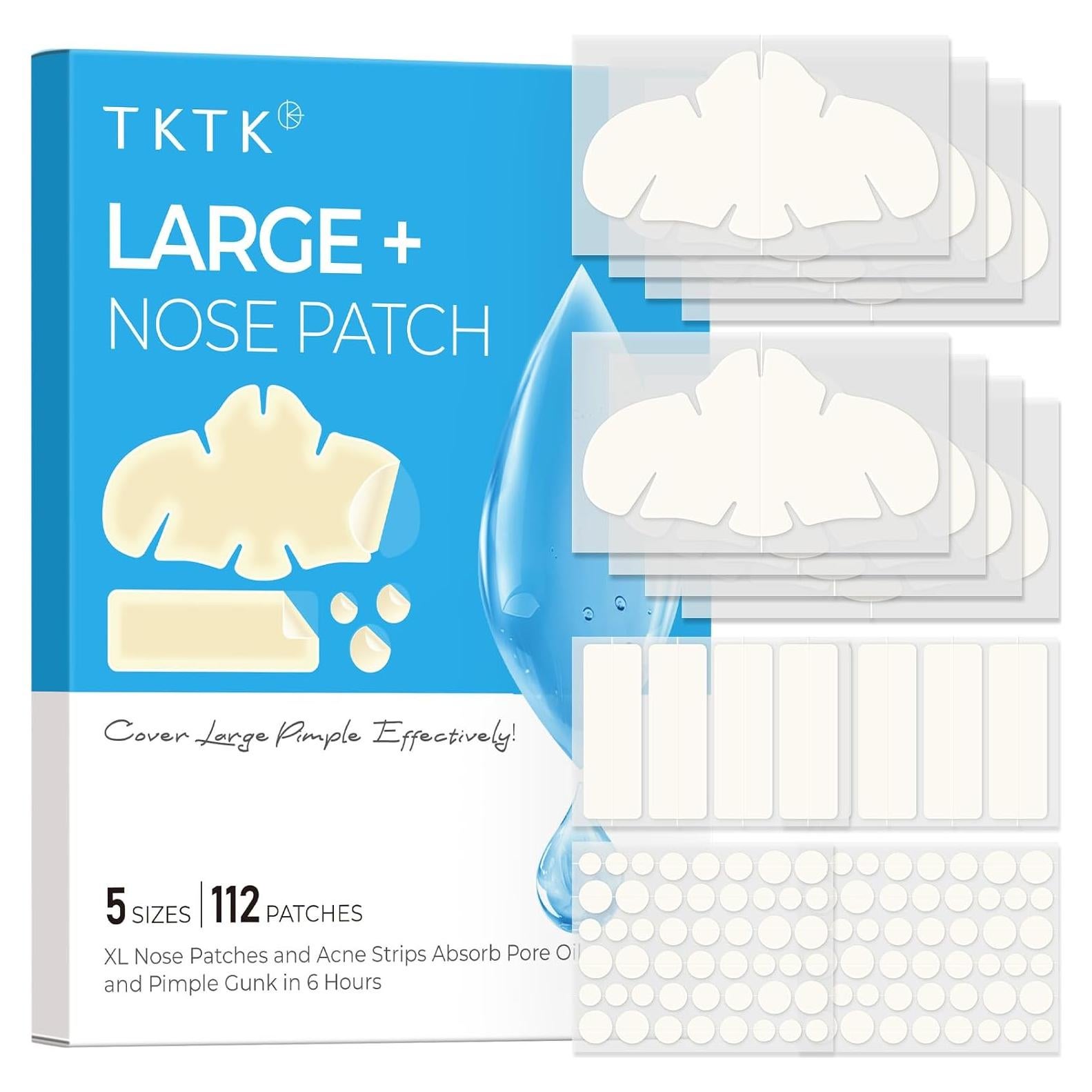 Parches Hidrocoloides TKTK para Nariz - 112 Parches 91x48mm