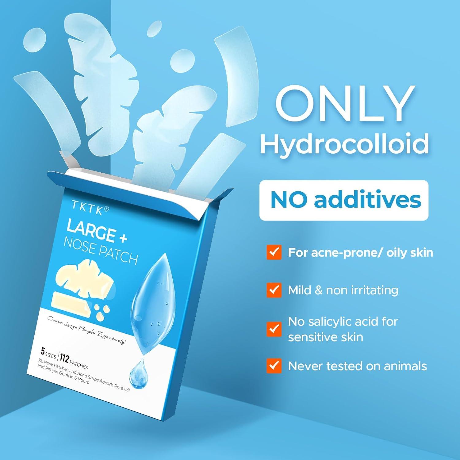 Parches Hidrocoloides TKTK para Nariz - 112 Parches 91x48mm