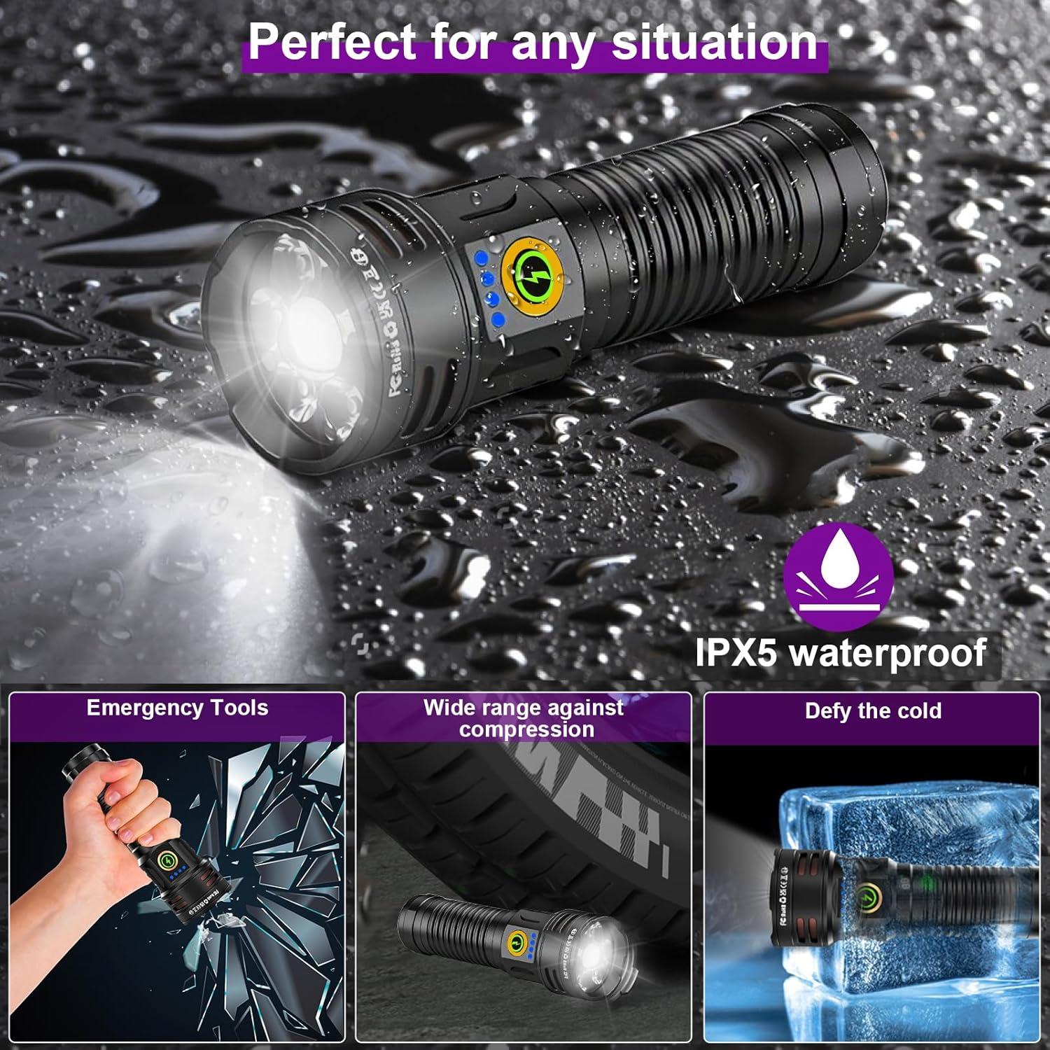 Linterna LED UV y Táctica iToncs G240902 2-en-1 5000mAh