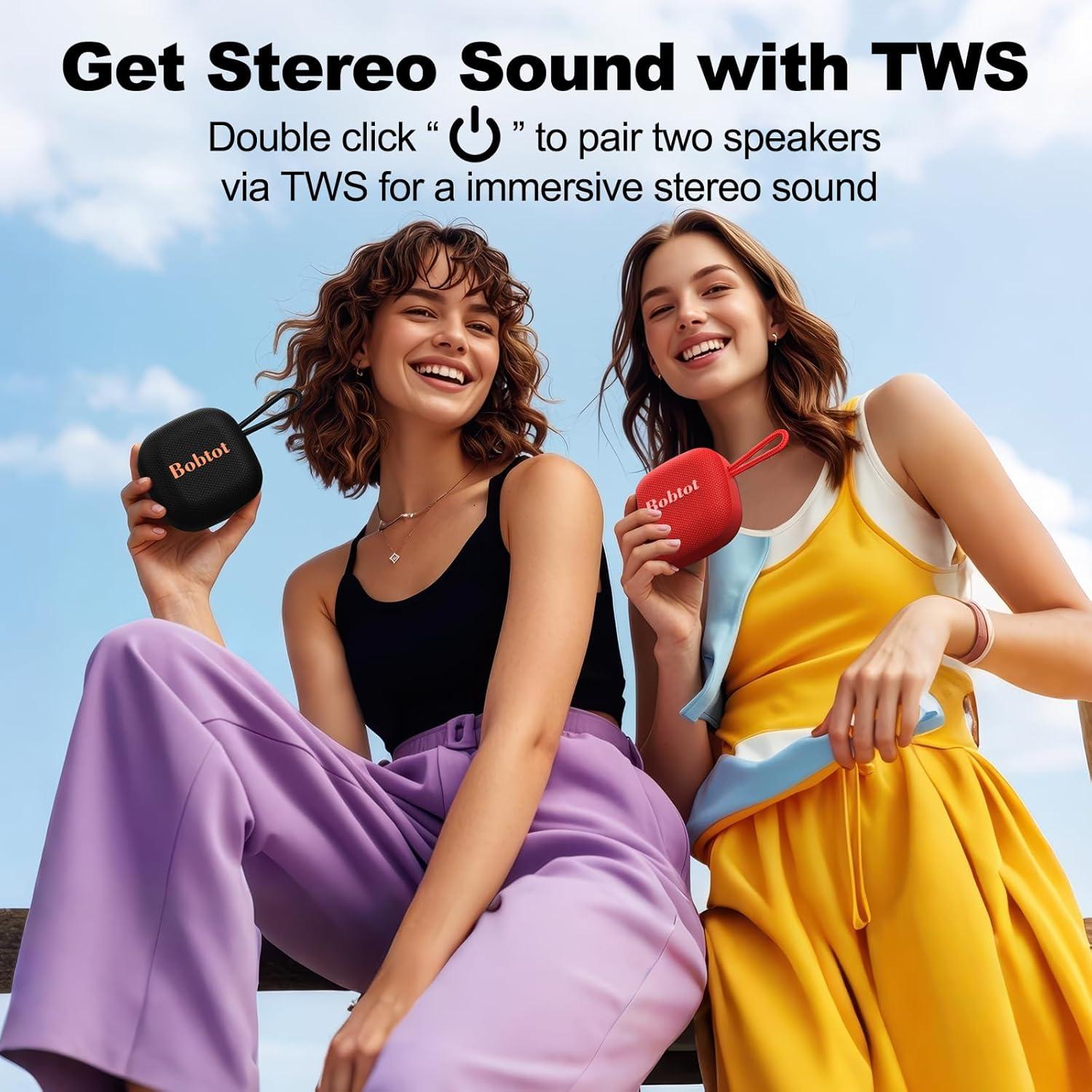 Altavoz Bluetooth Portátil Bobtot Sound Air IPX7 16 Horas Negro