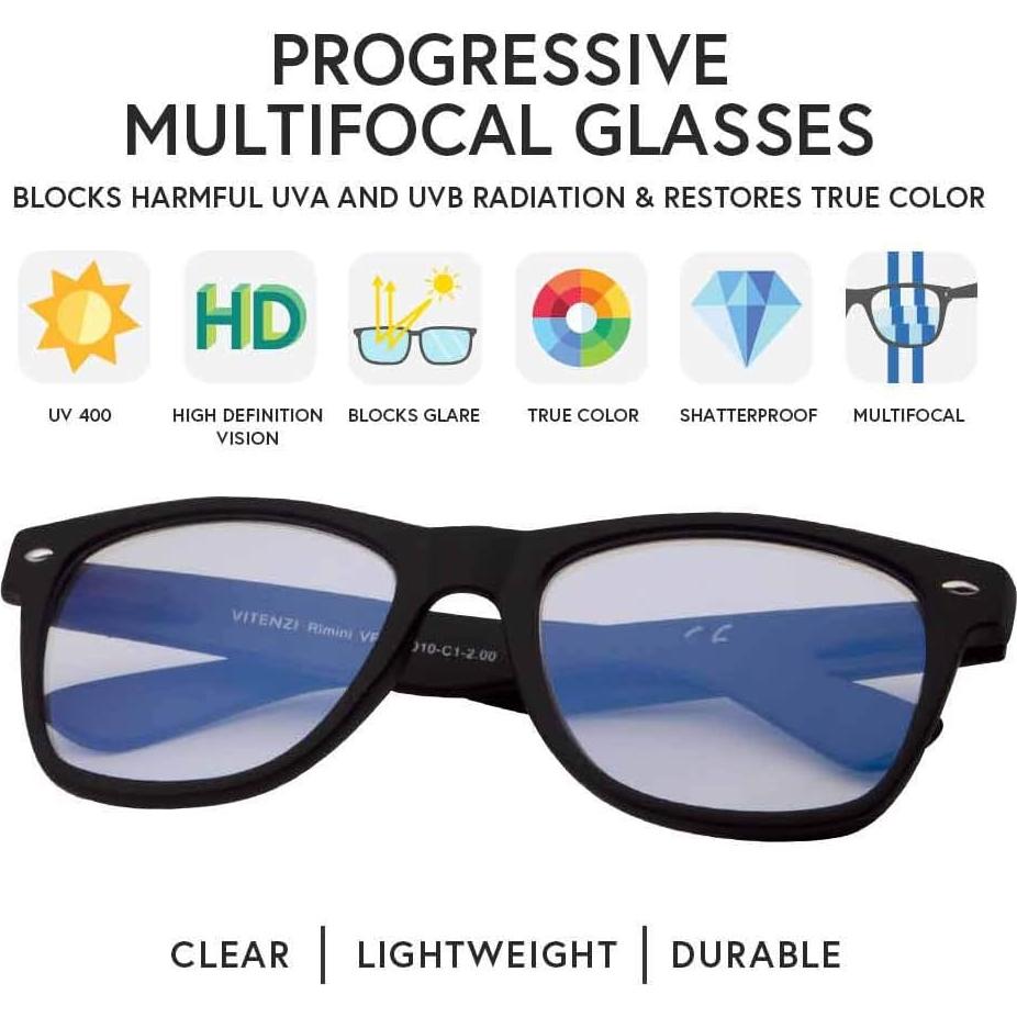 Gafas Progresivas VITENZI Rimini Unisex con Filtro Luz Azul