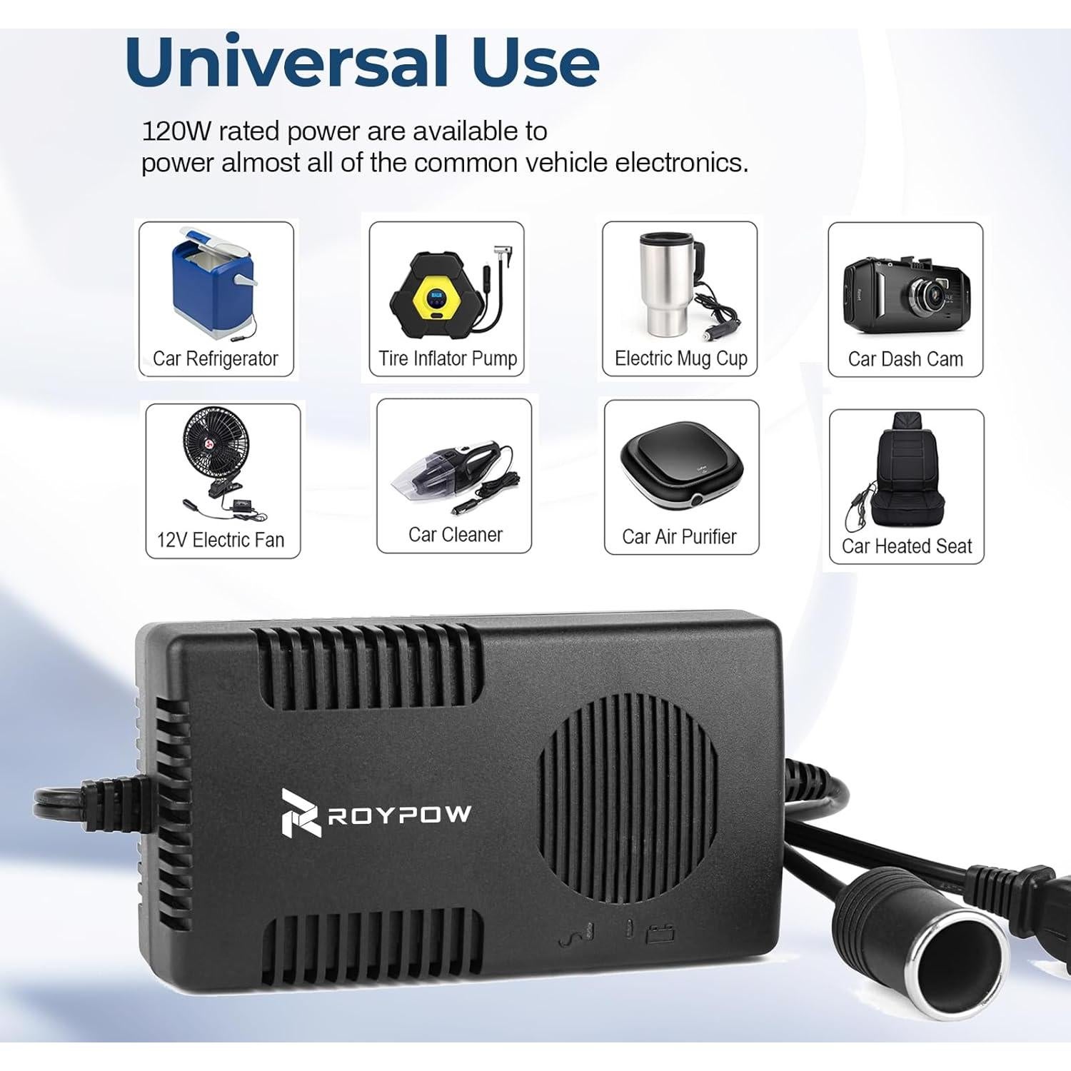 Convertidor AC a DC RoyPow C120 120W 12V 10A Adaptador