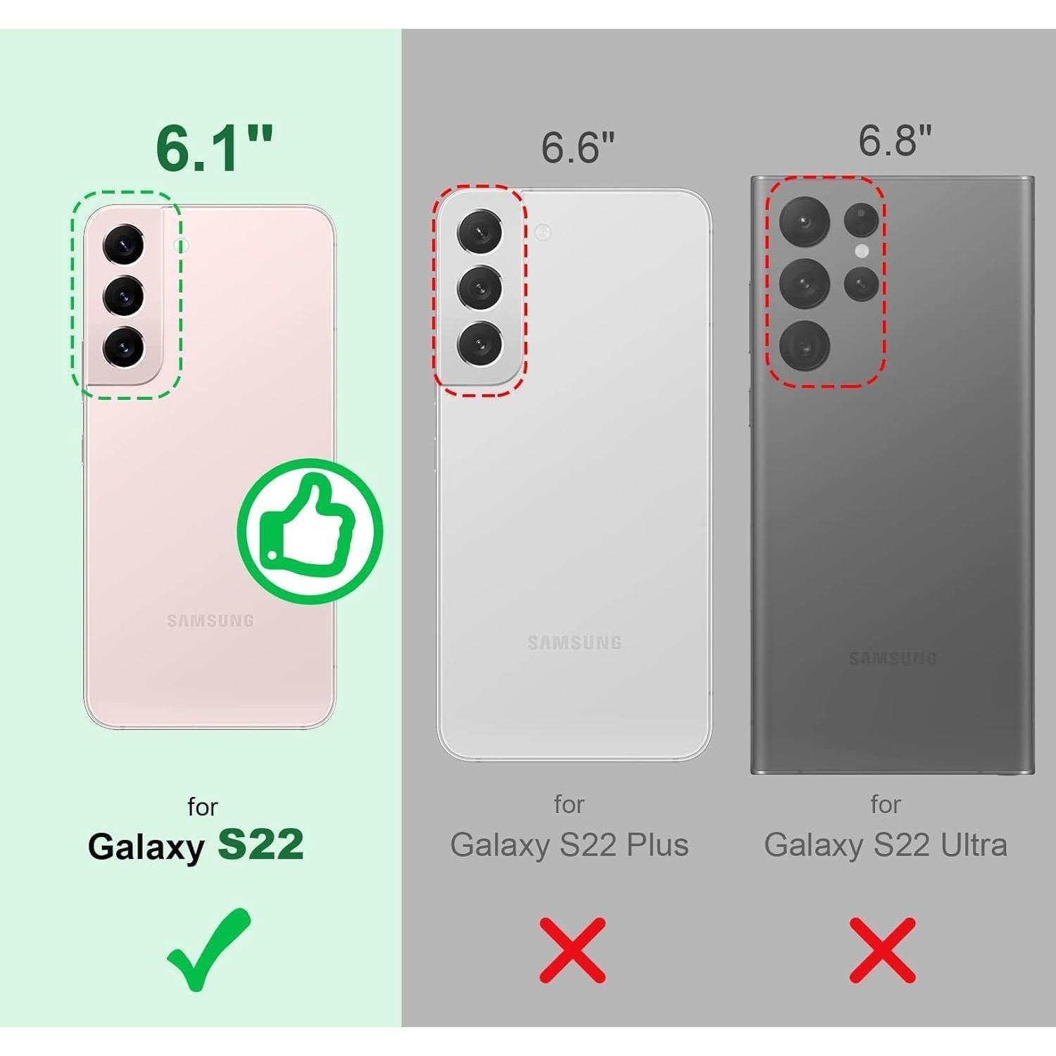 Funda Protectora Silverback para Samsung Galaxy S22 - Dorado Transparente con Soporte