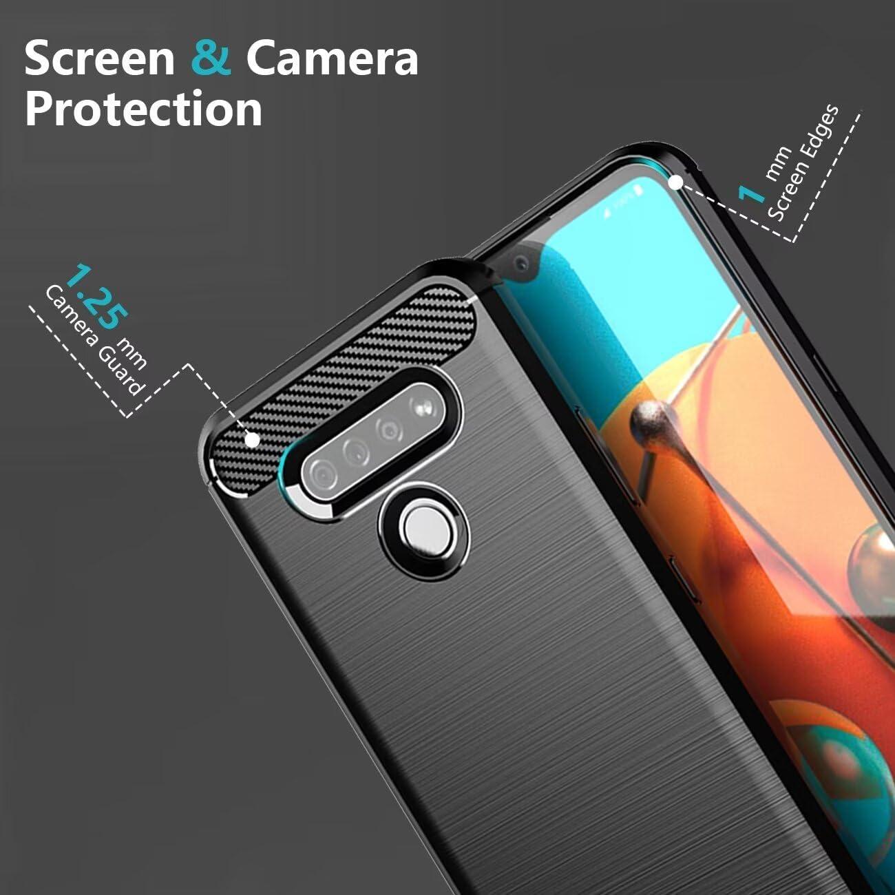 Funda LG K51 / Q51 TPU Carbono Negro Ultra Delgado