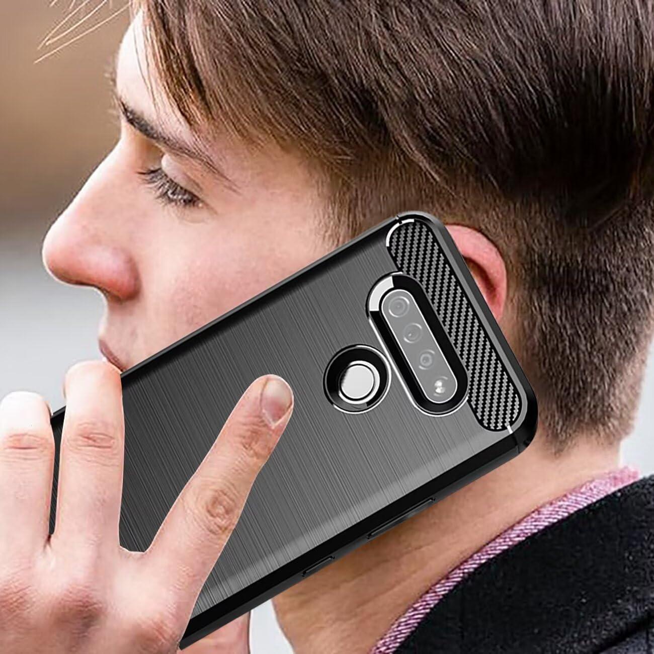 Funda LG K51 / Q51 TPU Carbono Negro Ultra Delgado