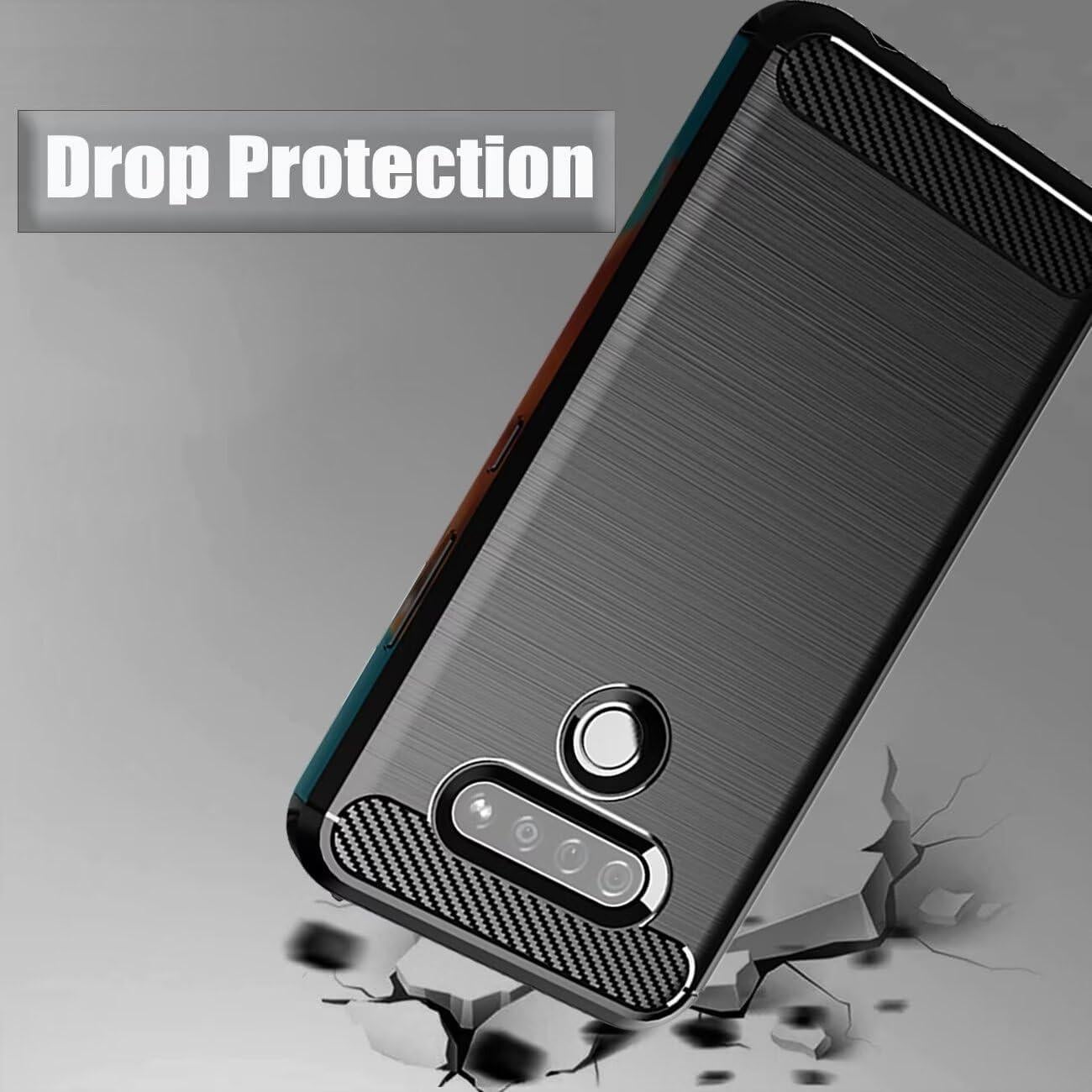 Funda LG K51 / Q51 TPU Carbono Negro Ultra Delgado