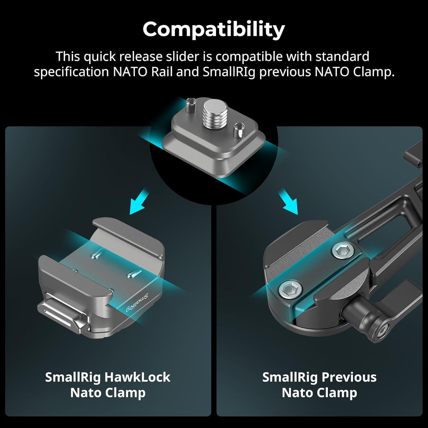 Placa de Montaje QR SmallRig H21 para Cámaras y Monitores
