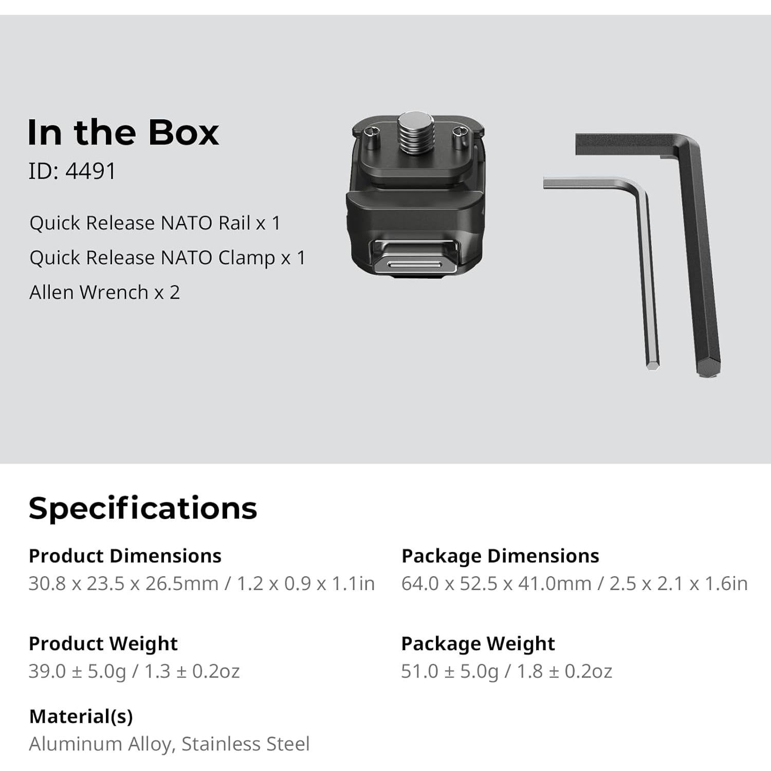Placa de Montaje QR SmallRig H21 para Cámaras y Monitores
