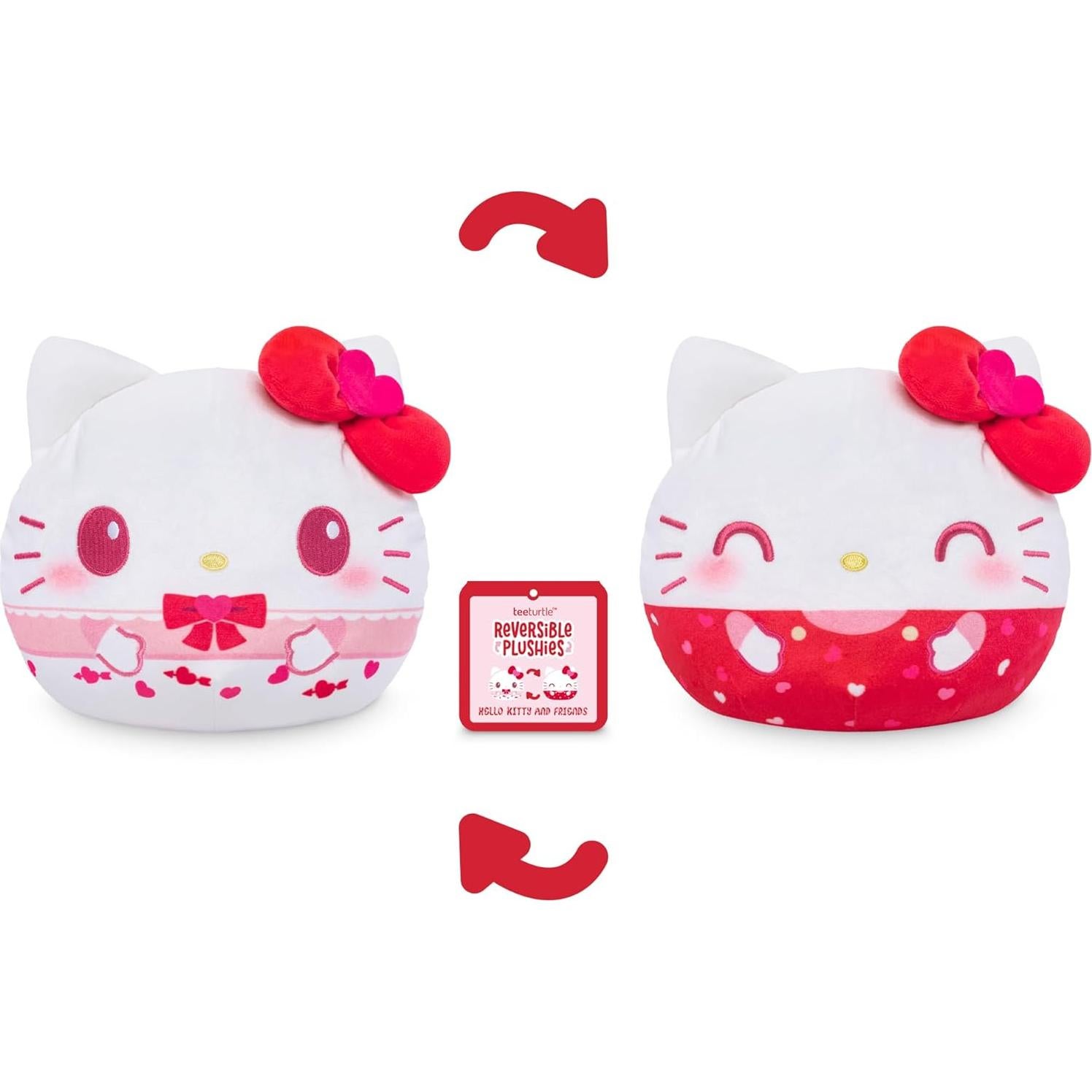 Peluches Reversibles Hello Kitty TeeTurtle 15 cm Suave