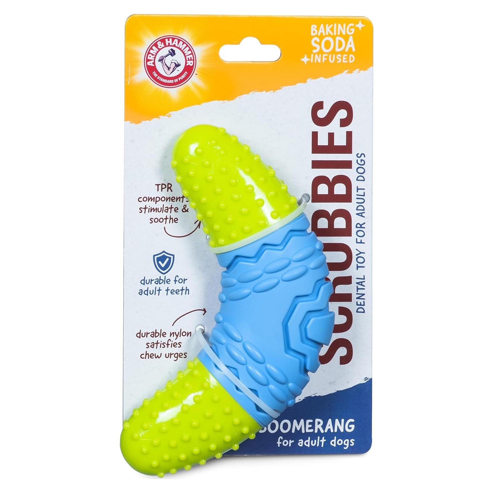 Juguete Masticable Boomerang Arm & Hammer para Perros Adultos 17.78 cm