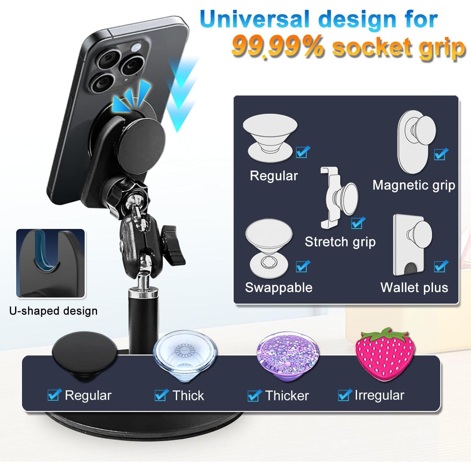 Soporte de Teléfono de Escritorio JIAYUE con Base Pesada