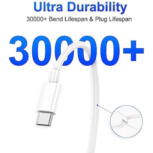 Cable USB C a USB C 3m 4 Pack GREPHONE Carga Rápida MFi