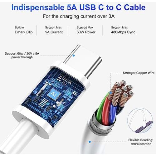 Cable USB C a USB C 3m 4 Pack GREPHONE Carga Rápida MFi