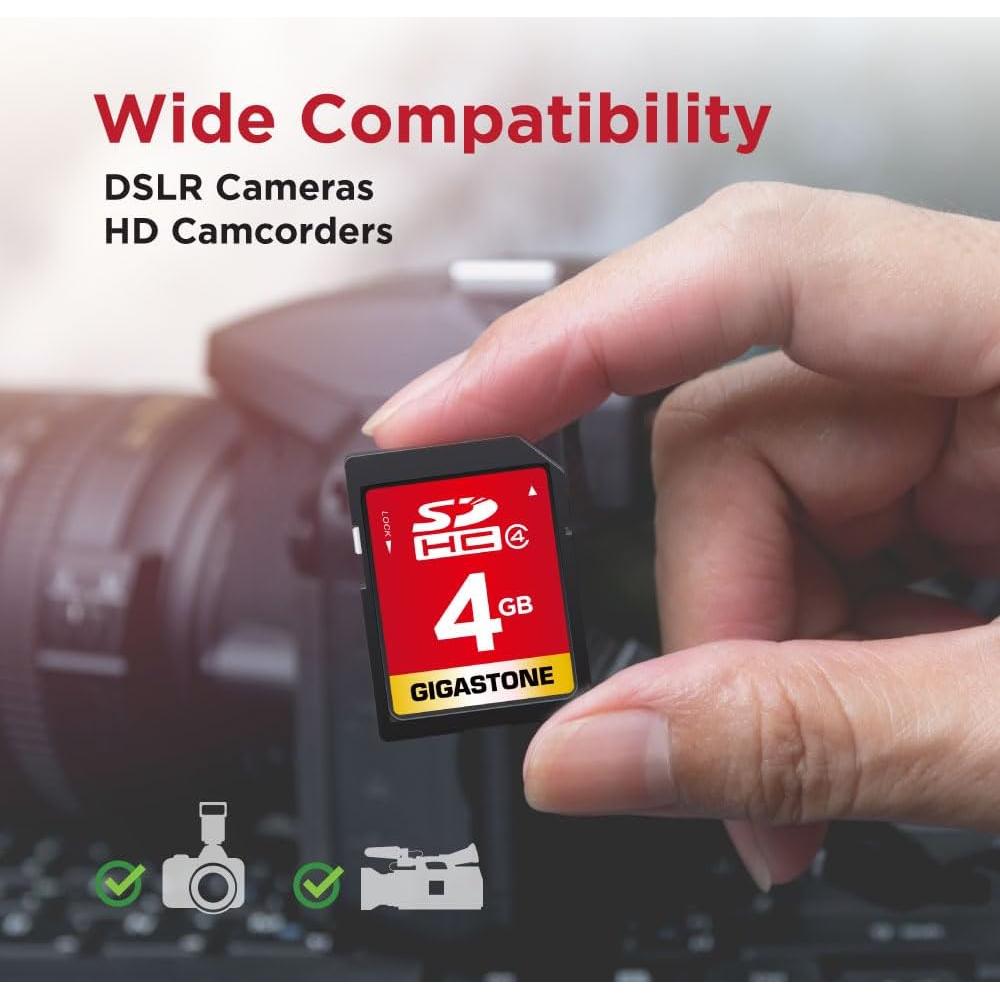 Tarjeta SDHC Gigastone 4GB Clase 4 Paquete de 2 con Estuches