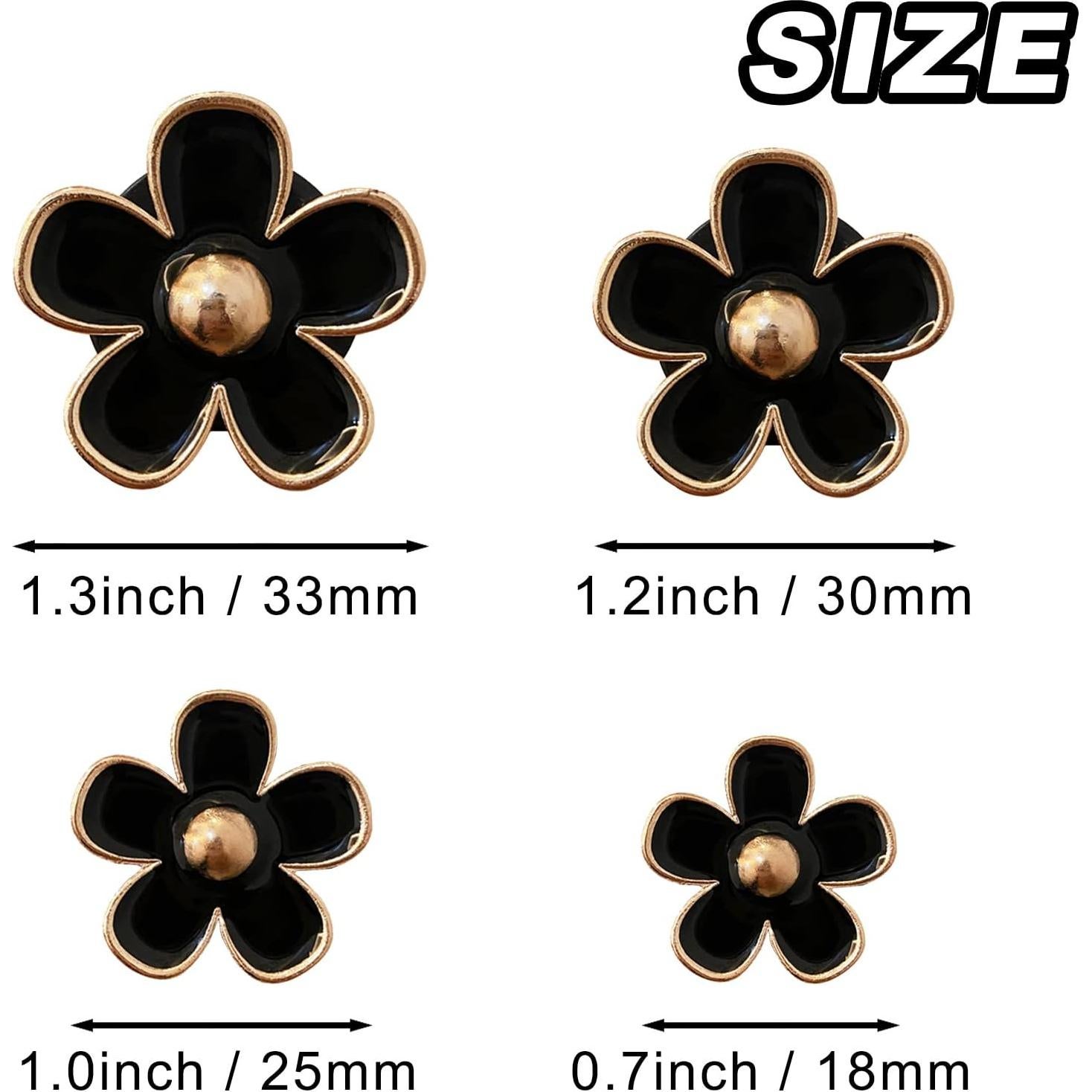 4 Clips de Metal Margarita CYG&CL para Ventilación de Coche