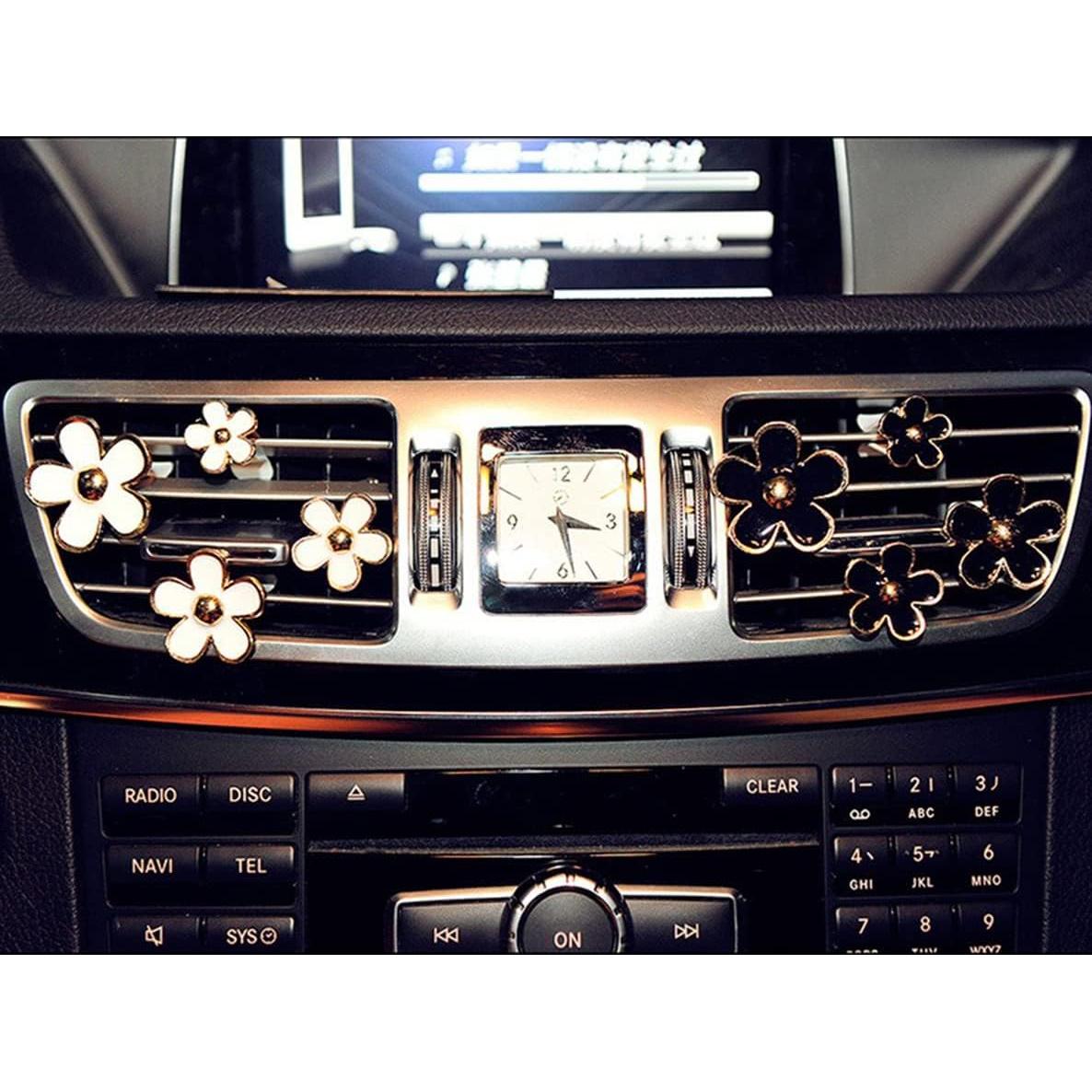 4 Clips de Metal Margarita CYG&CL para Ventilación de Coche