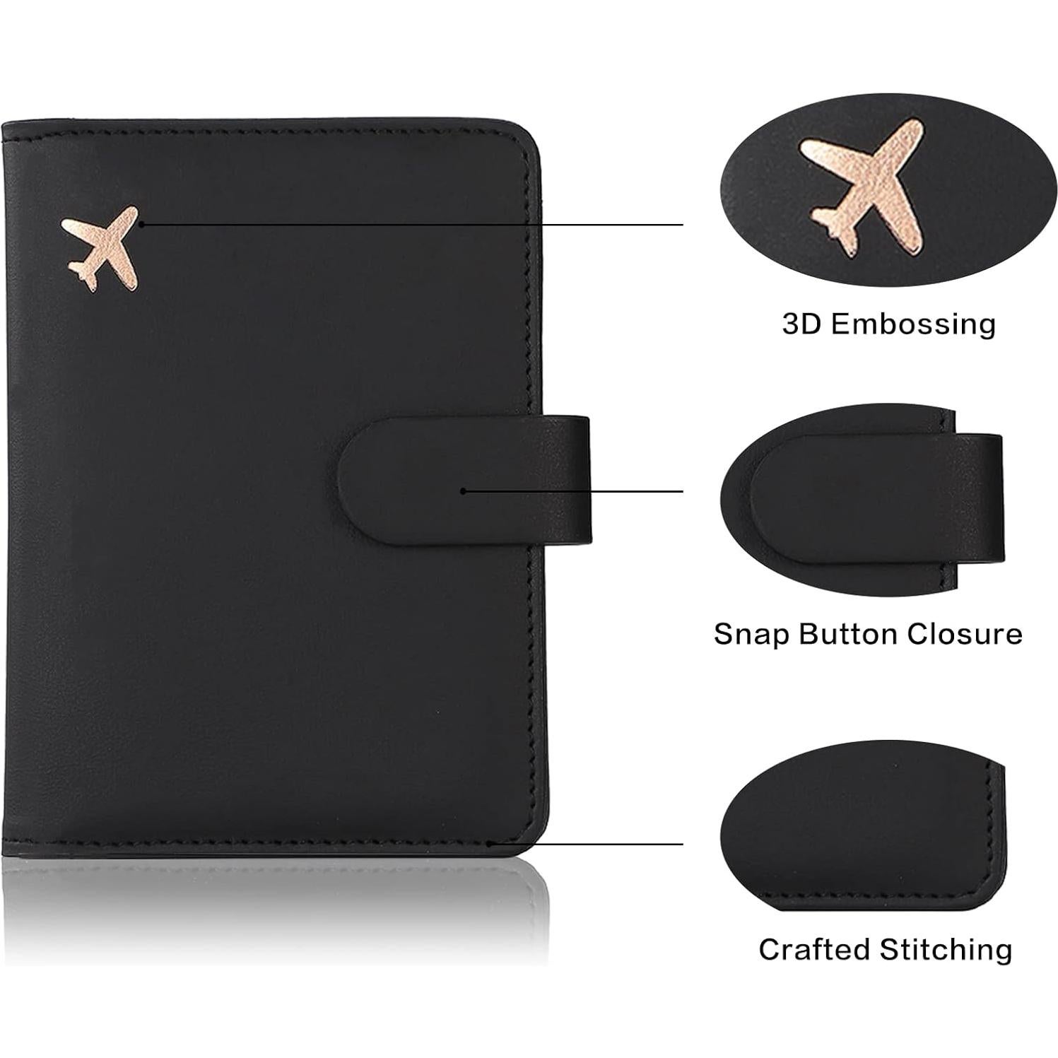 Porta Pasaporte Cnycmy con Bloqueo RFID y Ranura para Tarjeta