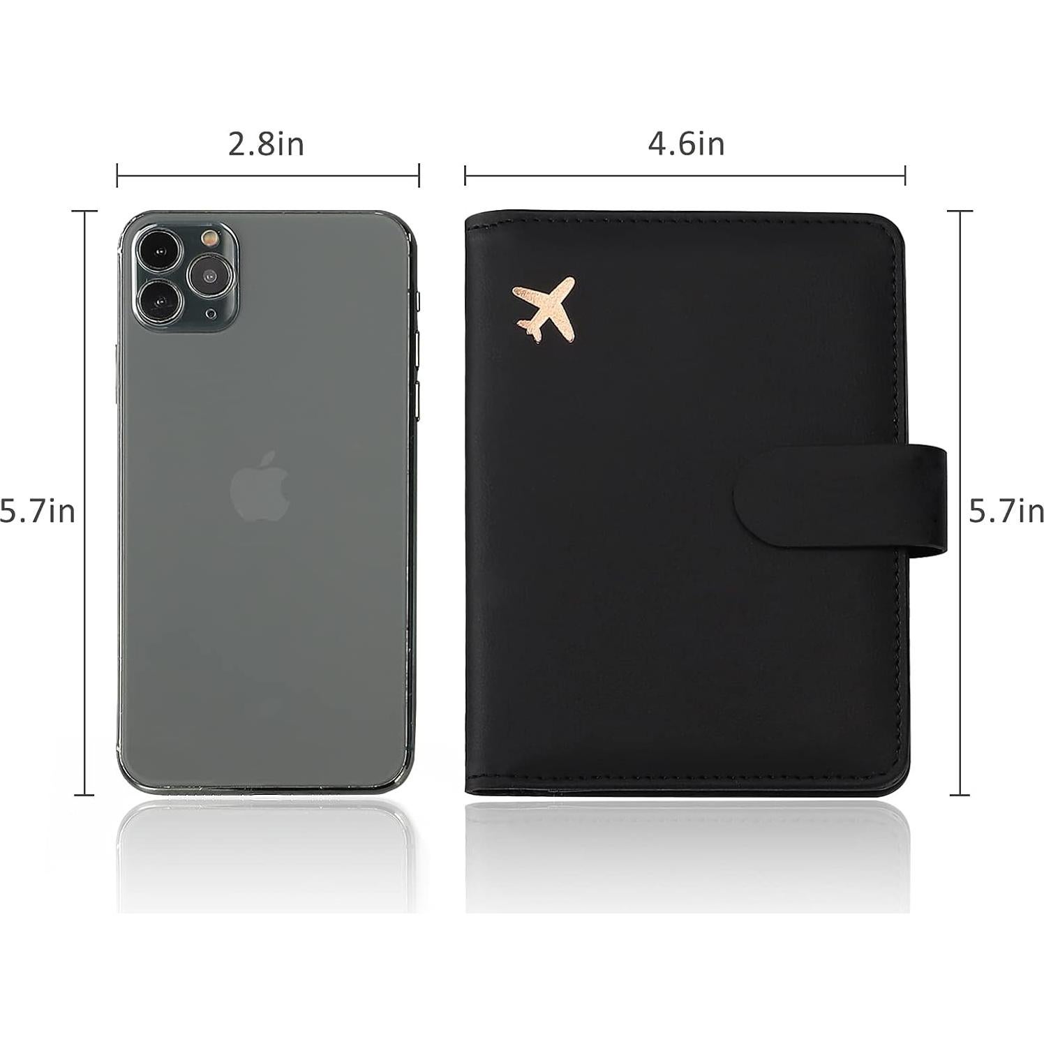 Porta Pasaporte Cnycmy con Bloqueo RFID y Ranura para Tarjeta