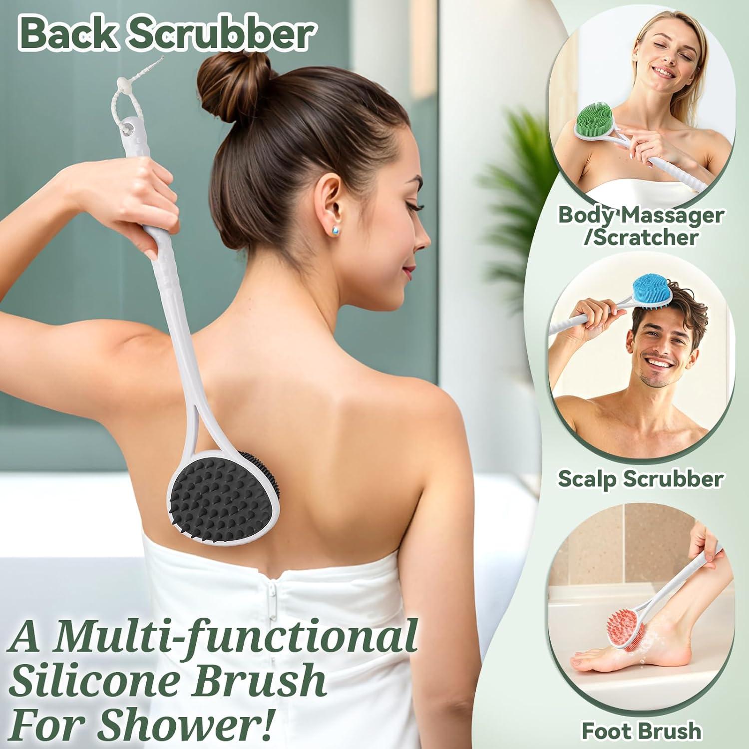 Juego de Exfoliadores de Silicona GEENOA 39 cm 2 Piezas