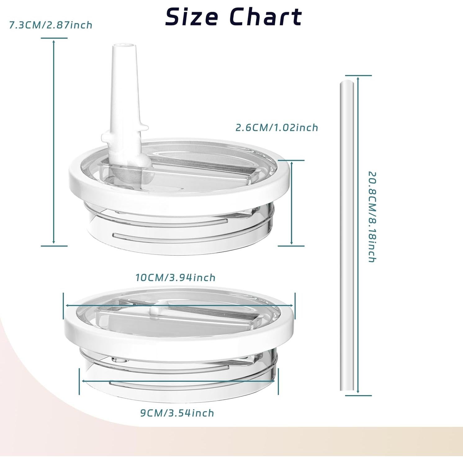 Tapa de Pajita Flip Miavers para Vaso Stanley 40oz - Blanco