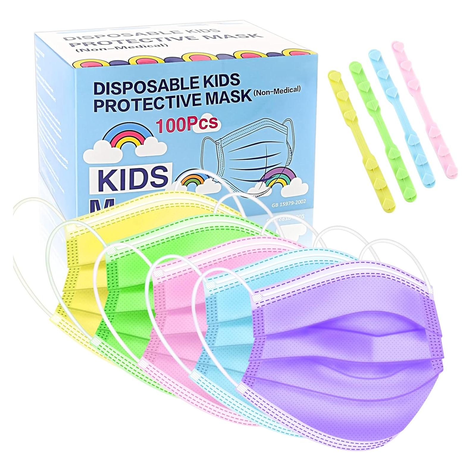 Mascarillas Desechables para Niños Rasav 100 Piezas 3 Capas