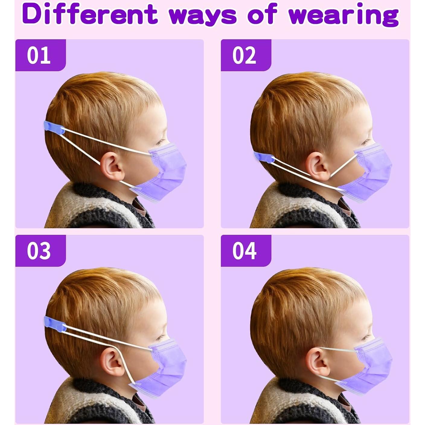 Mascarillas Desechables para Niños Rasav 100 Piezas 3 Capas