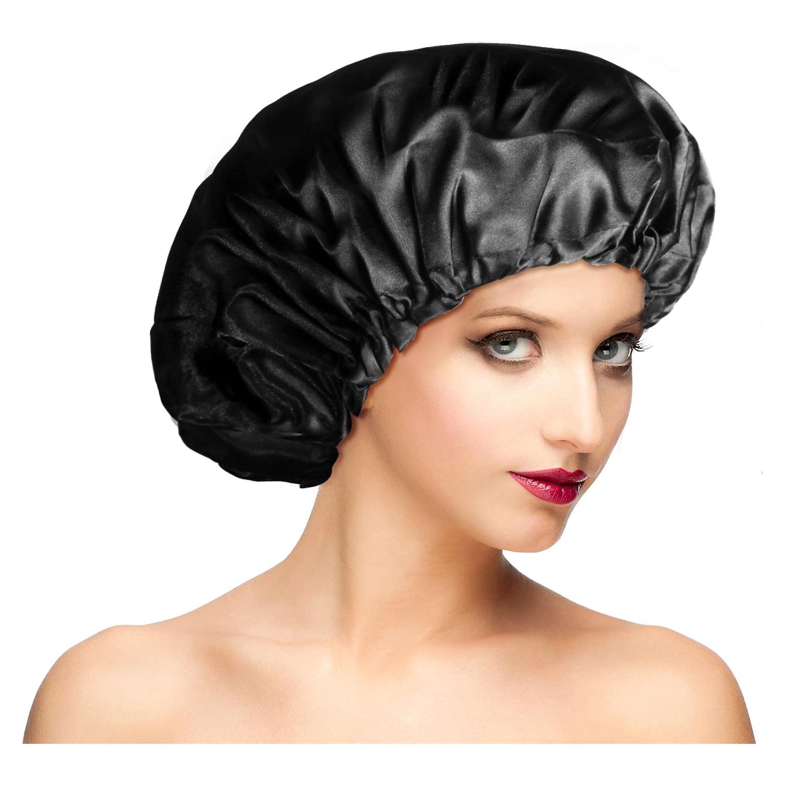 Gorro de Ducha Reutilizable Fishent Extra Grande Negro