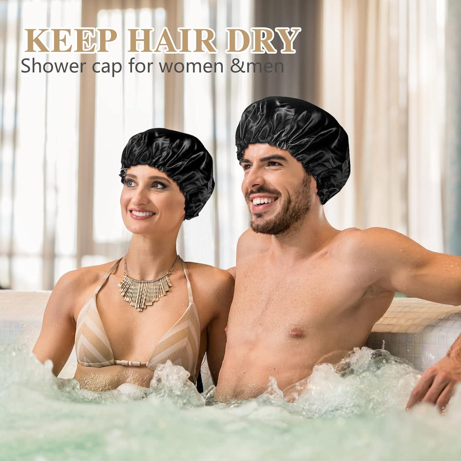 Gorro de Ducha Reutilizable Fishent Extra Grande Negro