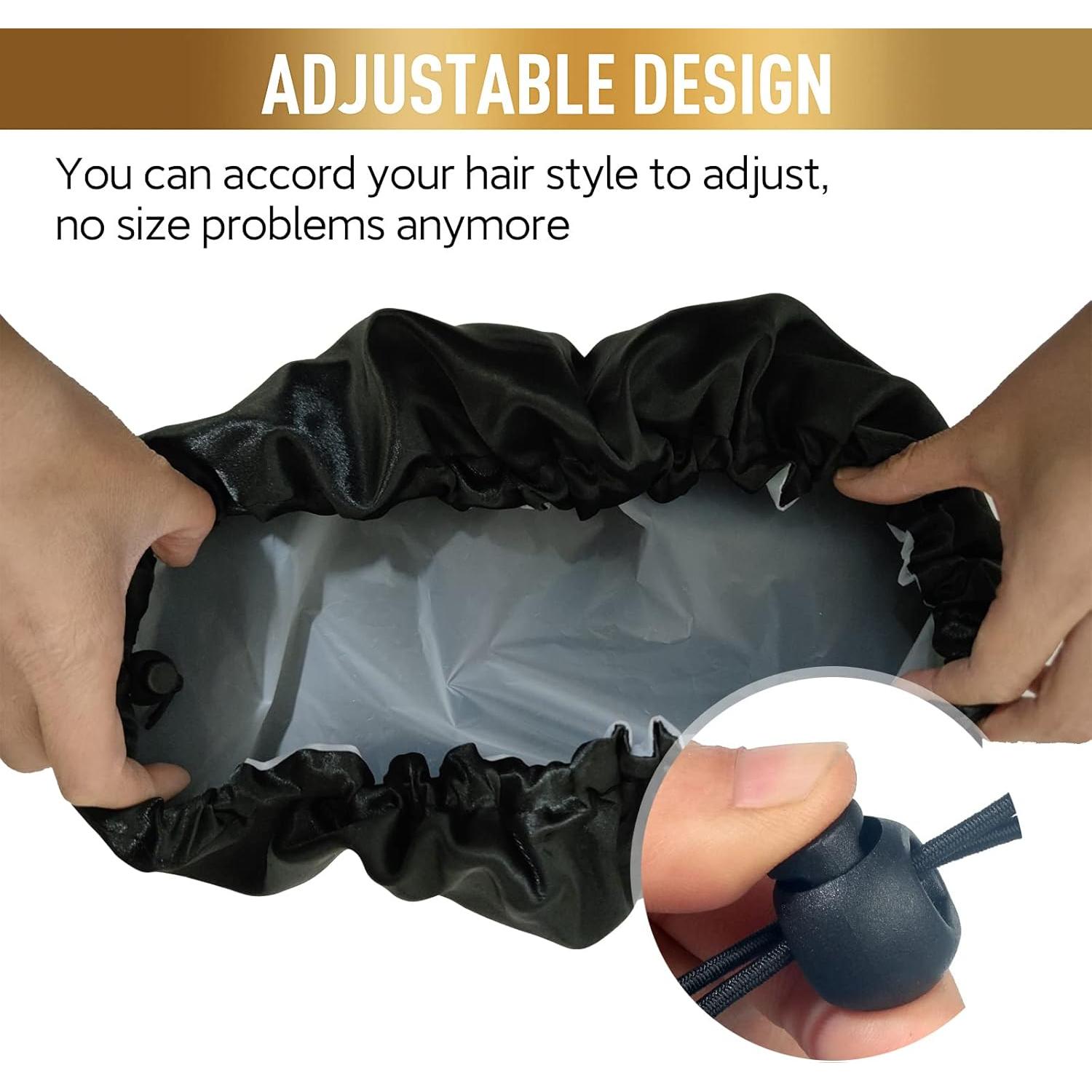 Gorro de Ducha Reutilizable Fishent Extra Grande Negro