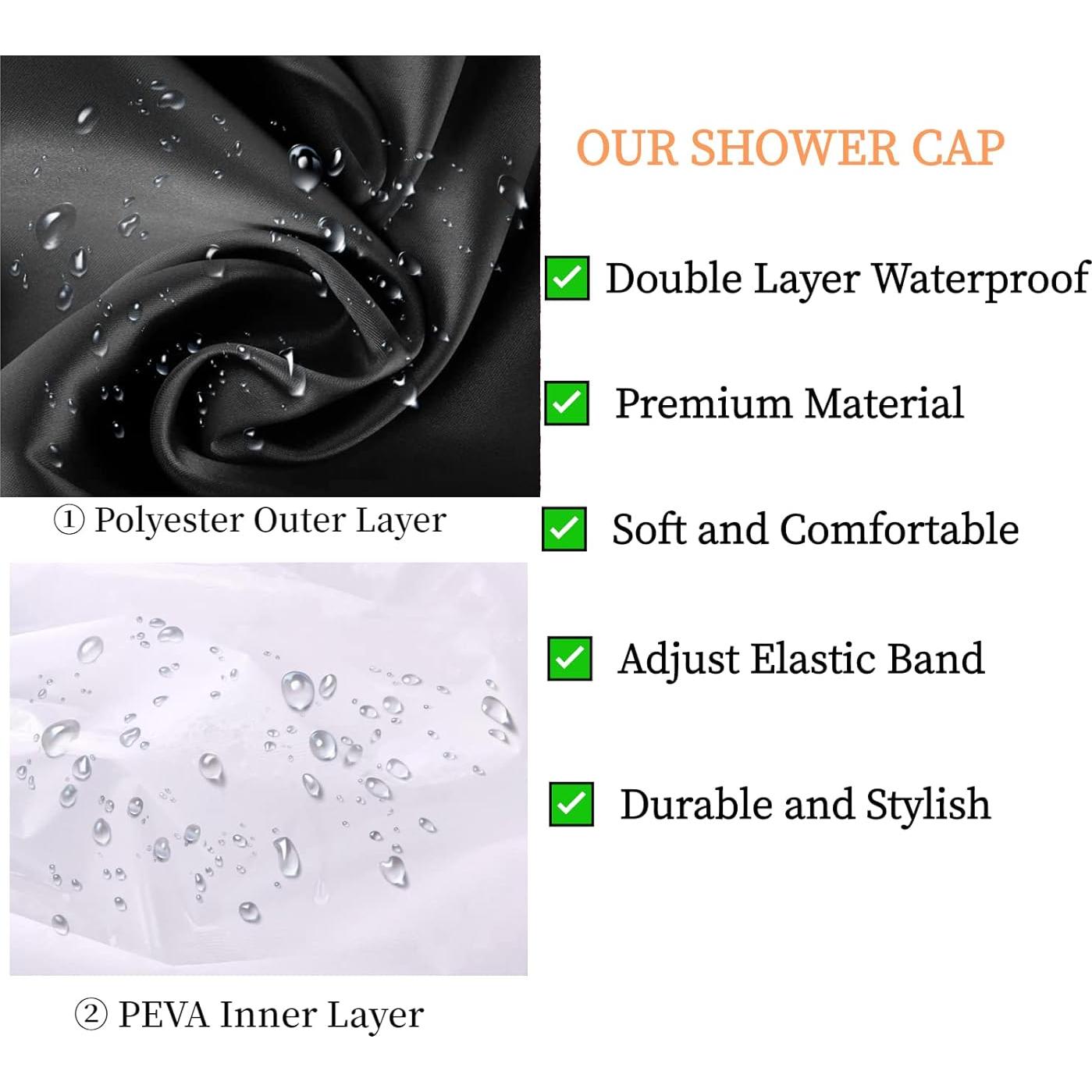 Gorro de Ducha Reutilizable Fishent Extra Grande Negro