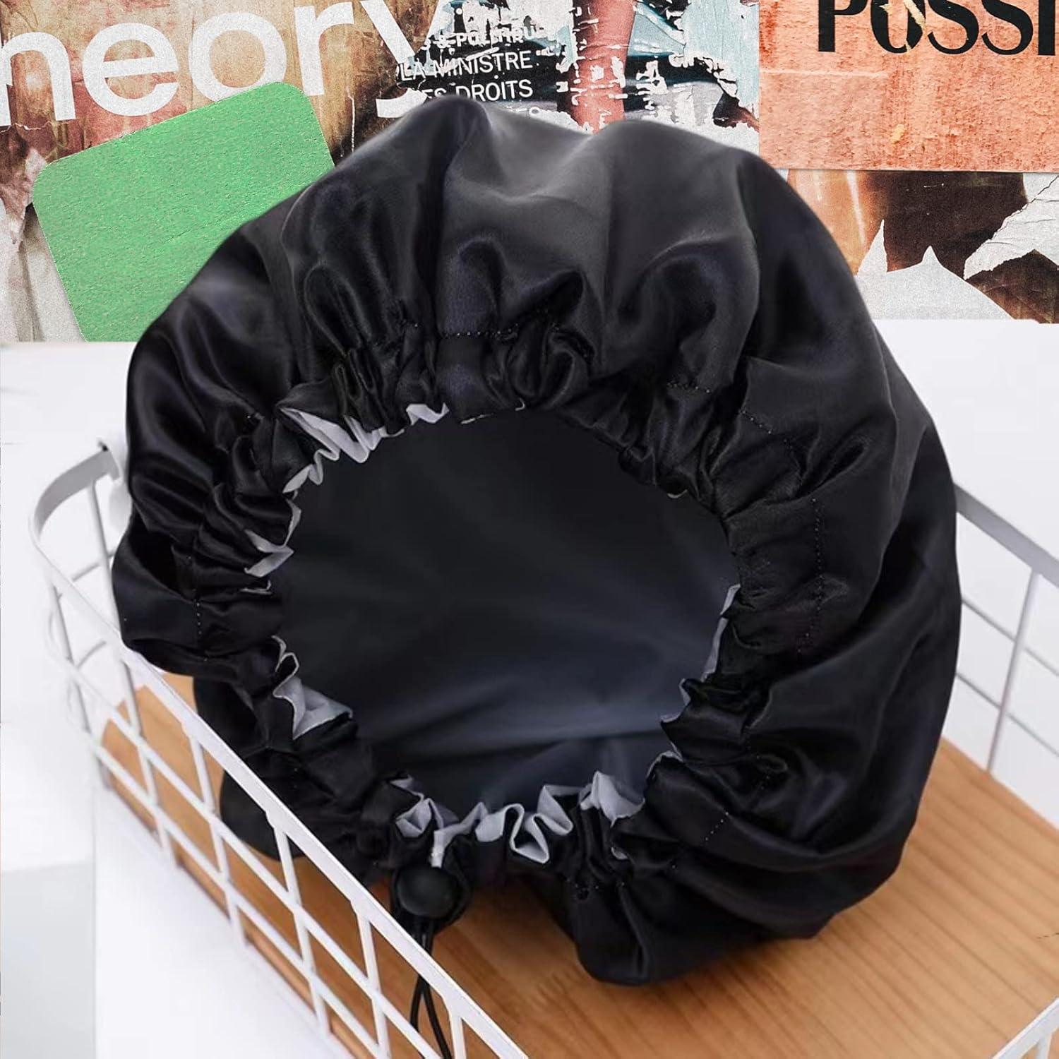 Gorro de Ducha Reutilizable Fishent Extra Grande Negro