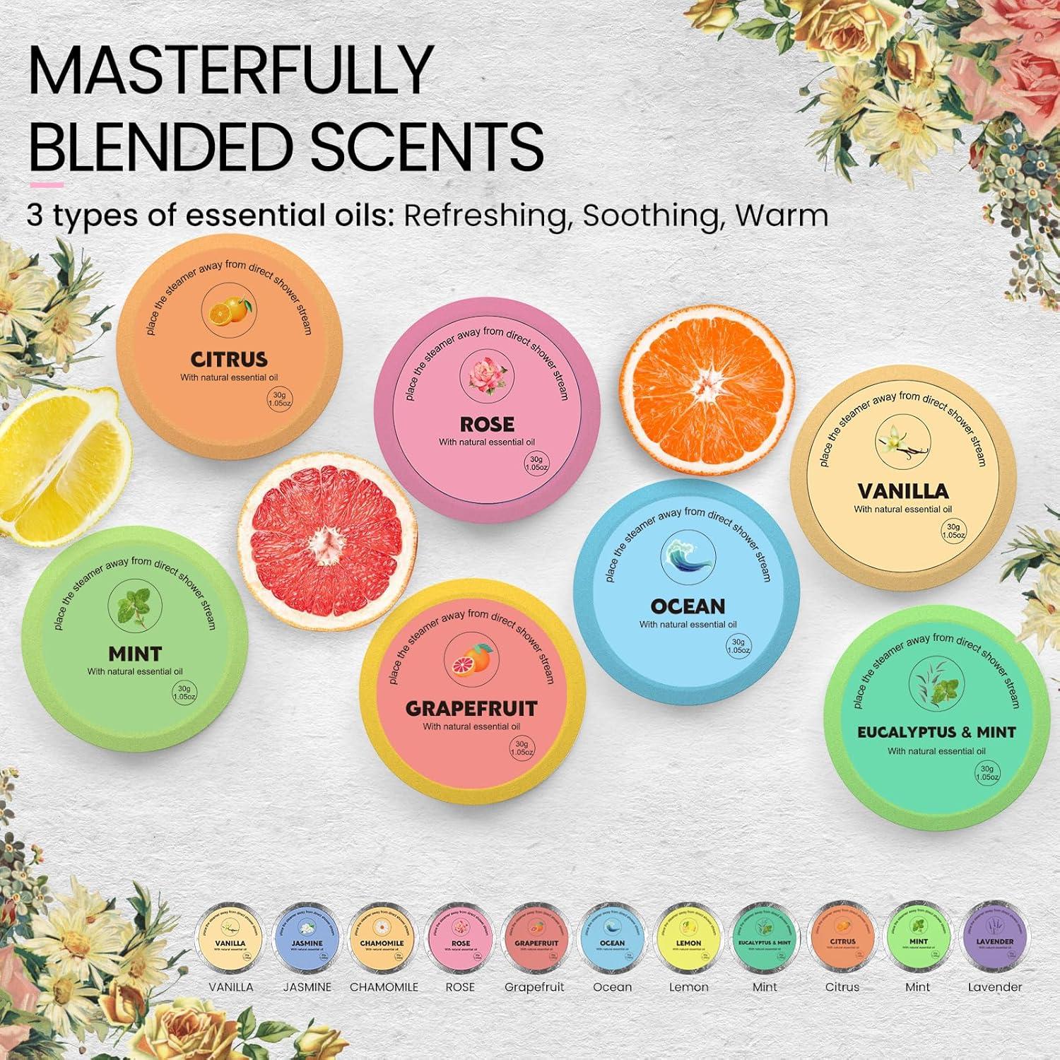 Bombas de Ducha Aromaterapia ZIAKEAU 16 Paquetes Relajación