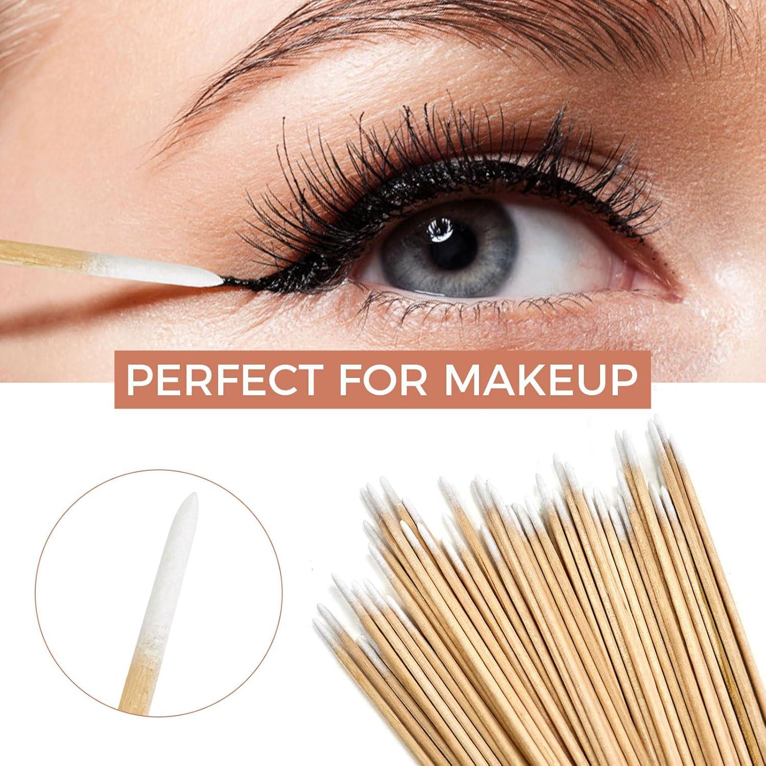 200 Hisopos de Algodón Afilados PLJ 10 cm para Maquillaje
