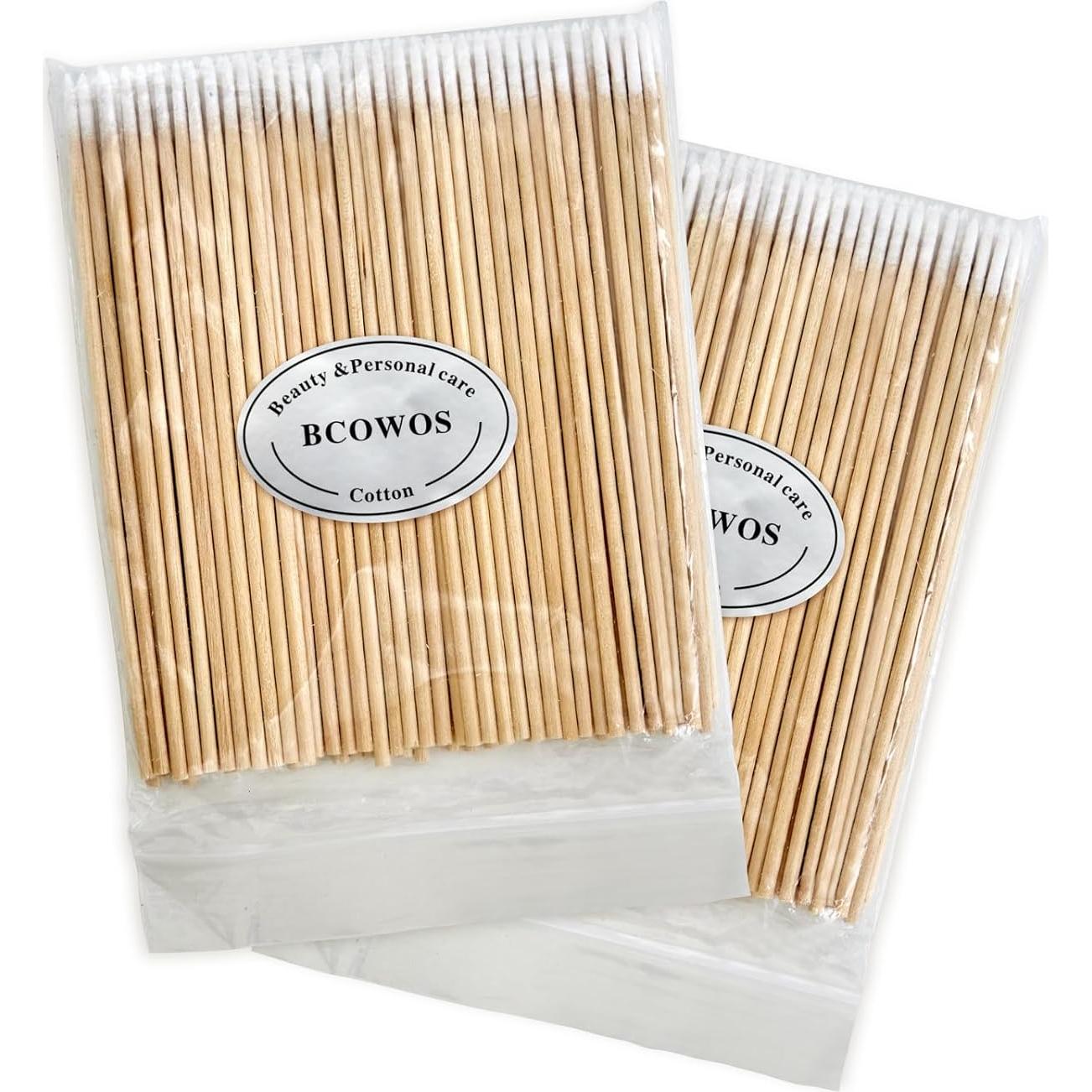 200 Hisopos de Algodón Afilados PLJ 10 cm para Maquillaje