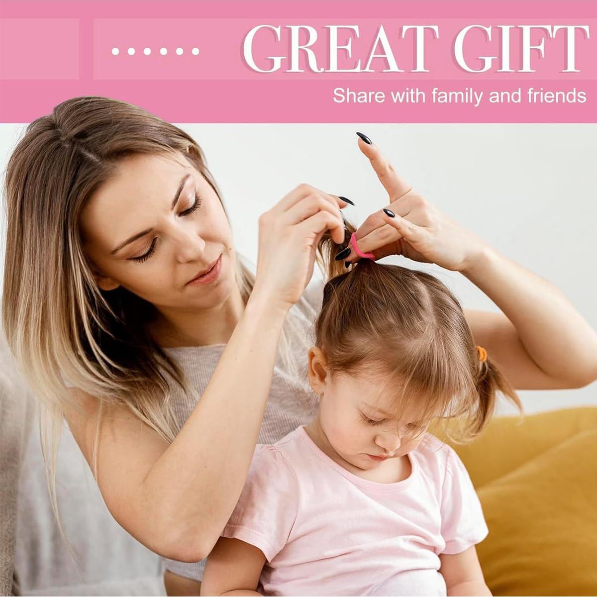 Gomas Elásticas para Cabello Vrose Flosi - 100 Piezas Mini Coloridas