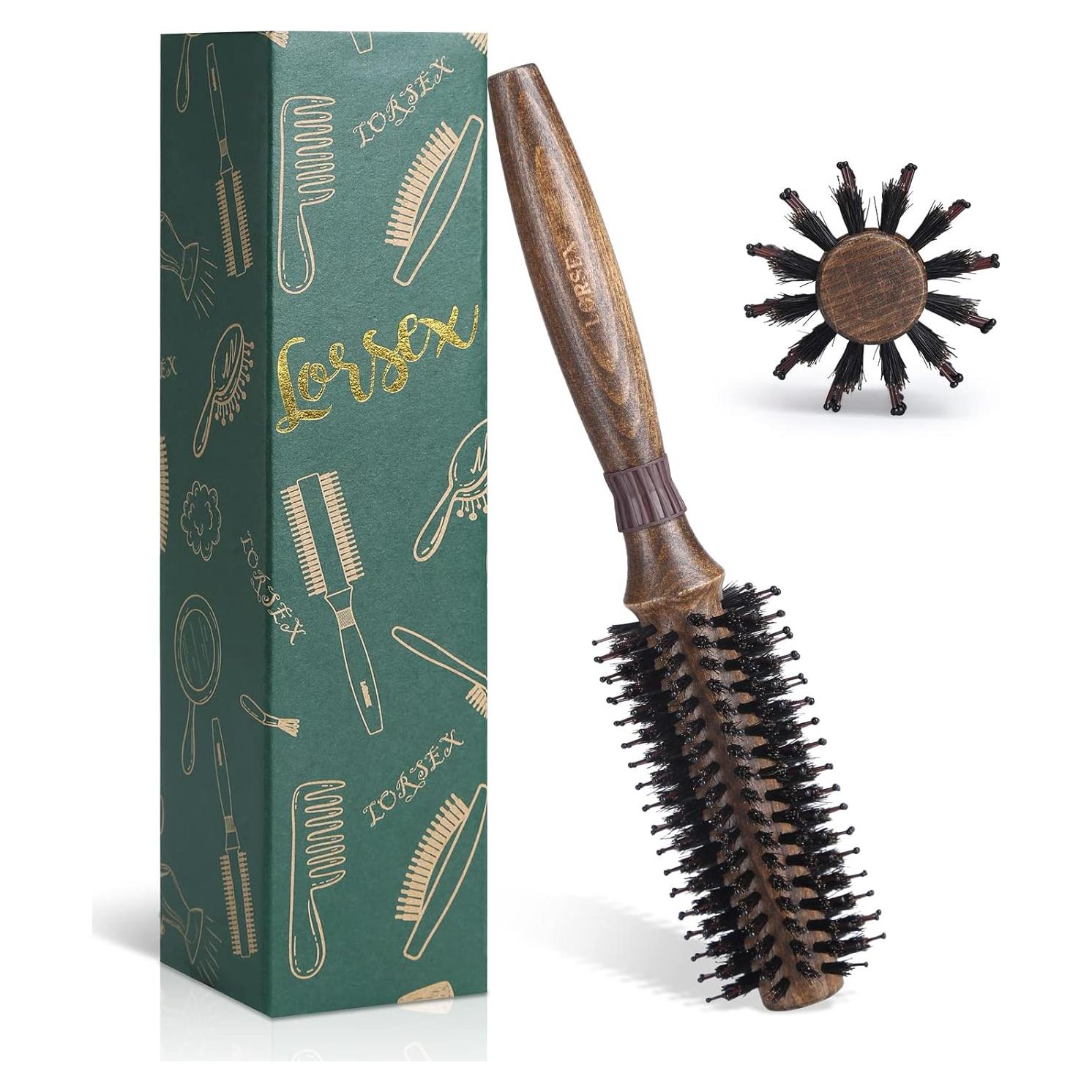 Cepillo Redondo LORSEX de Cerda de Jabalí 5.08 cm para Cabello