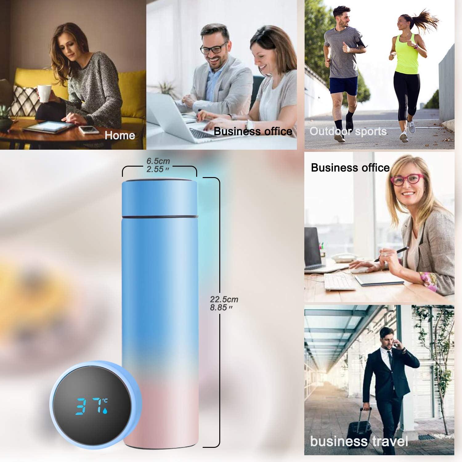 Botella Infusora de Té QiCheng&LYS 500ml Acero Inoxidable LED