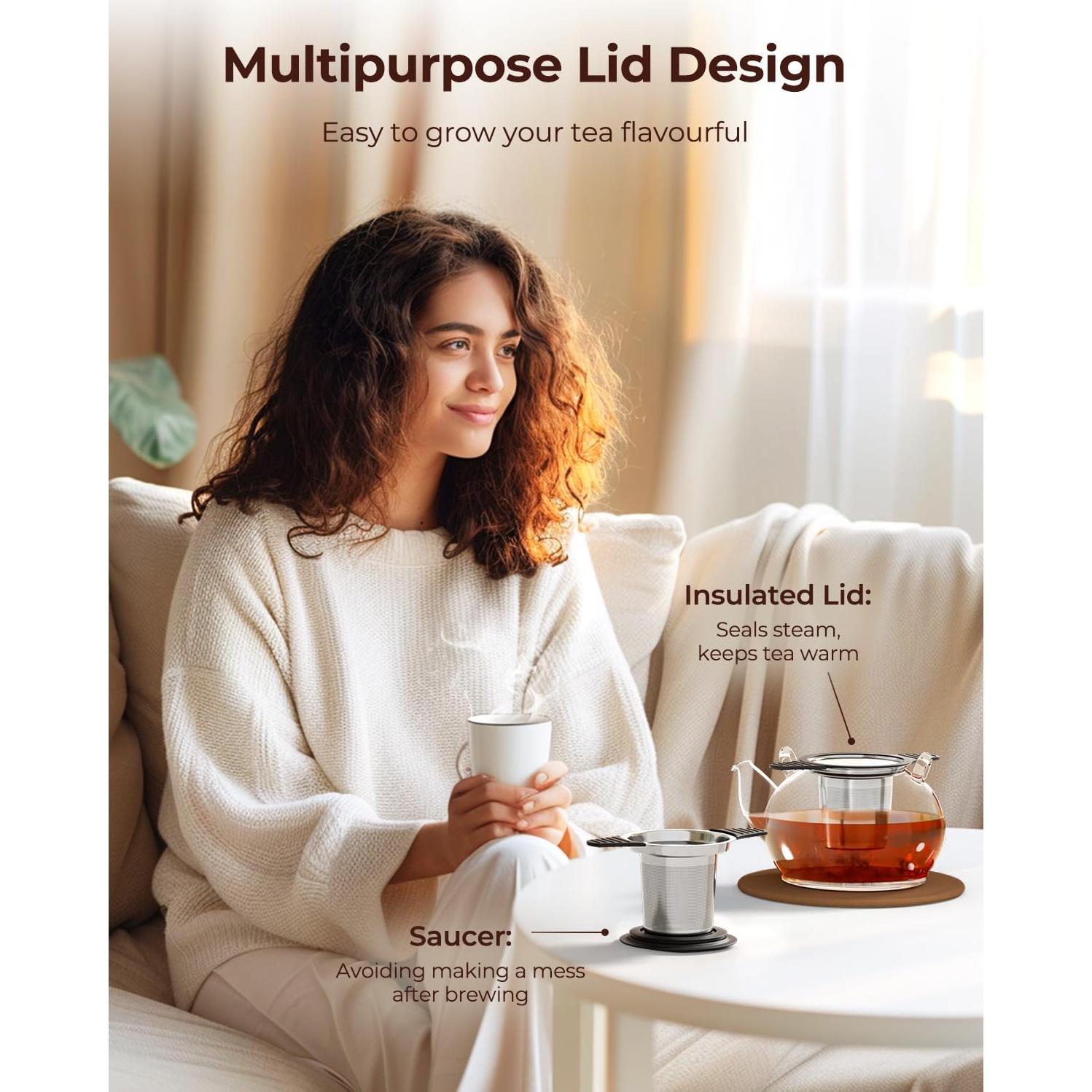 Infusor de Té Reinmoson Grande Acero Inoxidable 304 230g